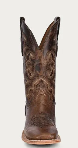 A4264 Men's Brown Moka Embroidery Wide Square Rodeo Collection Cowboy Boots