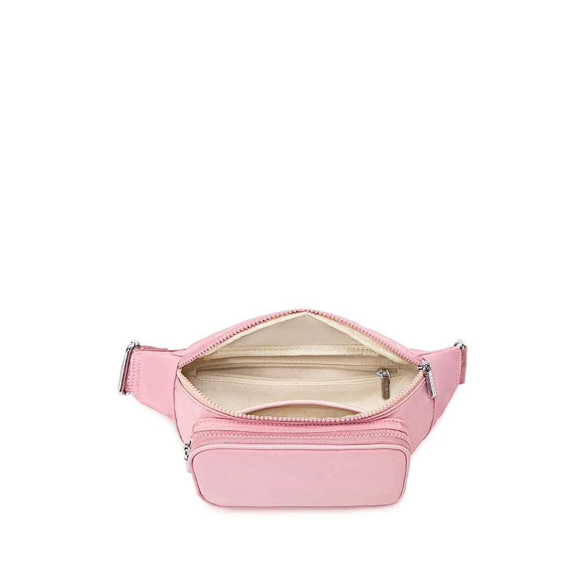 Aaliyah Nylon Vegan Fanny Pack | Light Pink