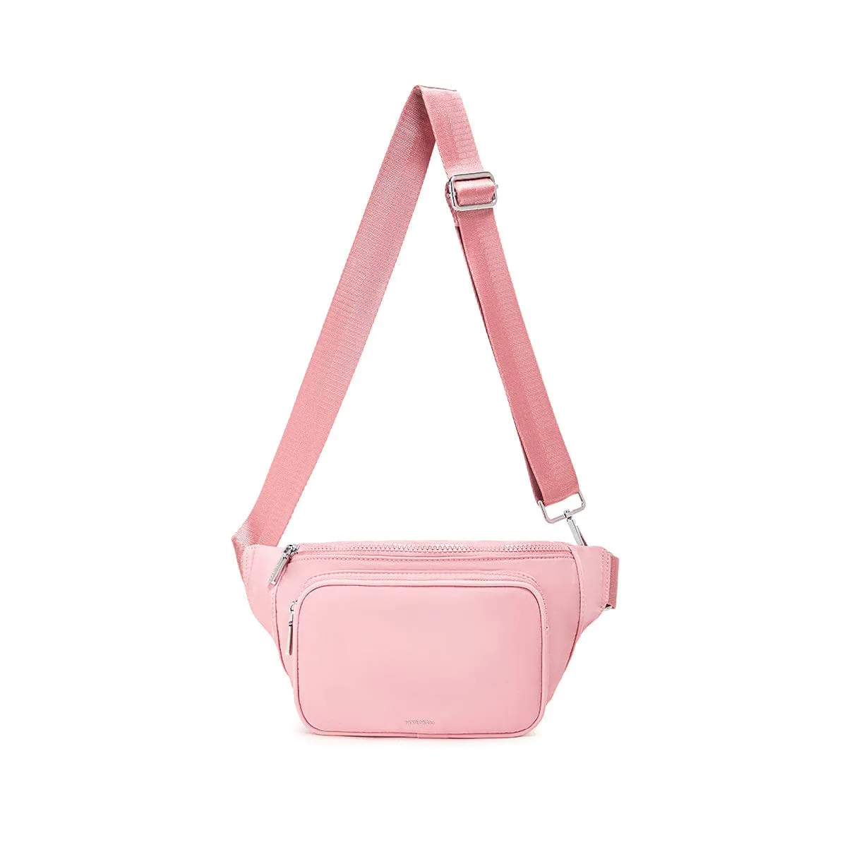 Aaliyah Nylon Vegan Fanny Pack | Light Pink