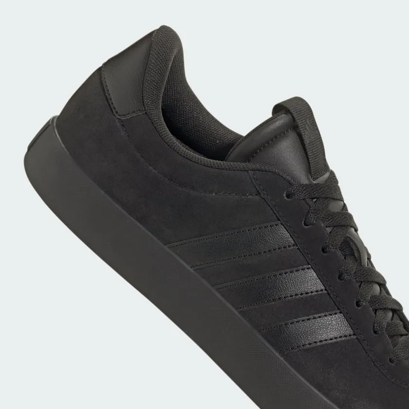 ADIDAS MEN'S VL COURT 3.0 TRIPLE BLACK SNEAKER SHOES