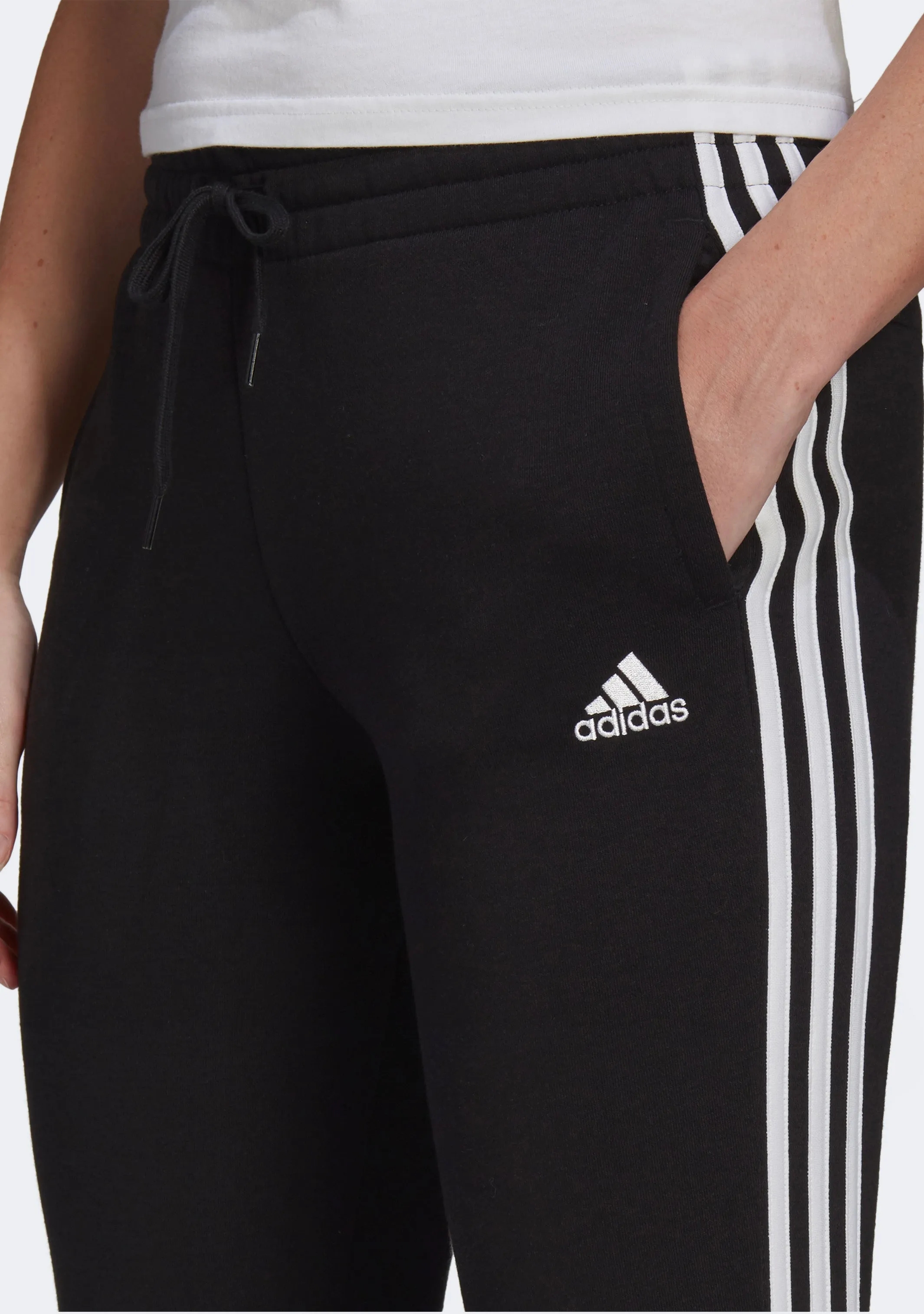 Adidas Womens Essential Fleece 3 Stripe Pants