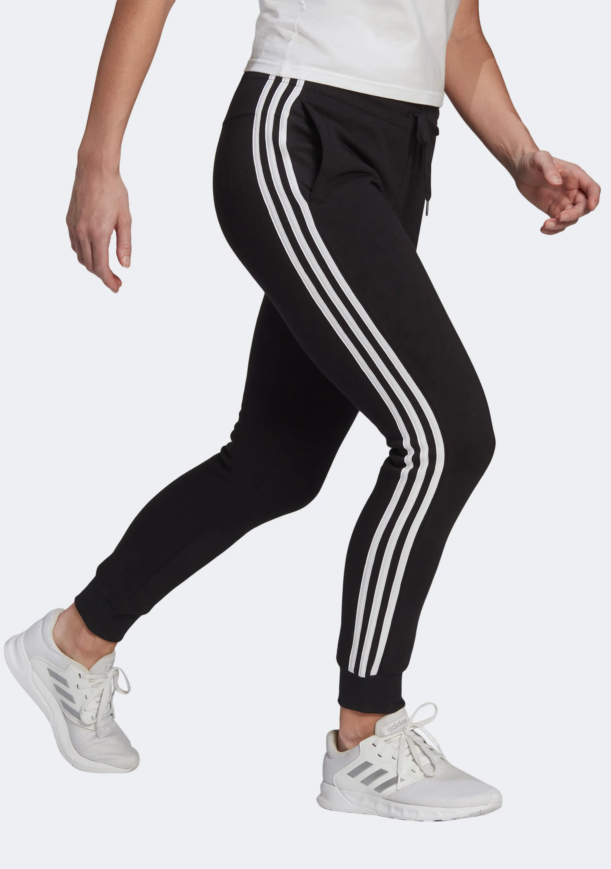 Adidas Womens Essential Fleece 3 Stripe Pants