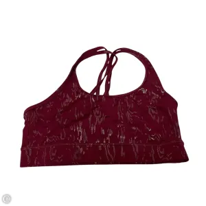 Athletic Bra By Clothes Mentor In Red, Size: L