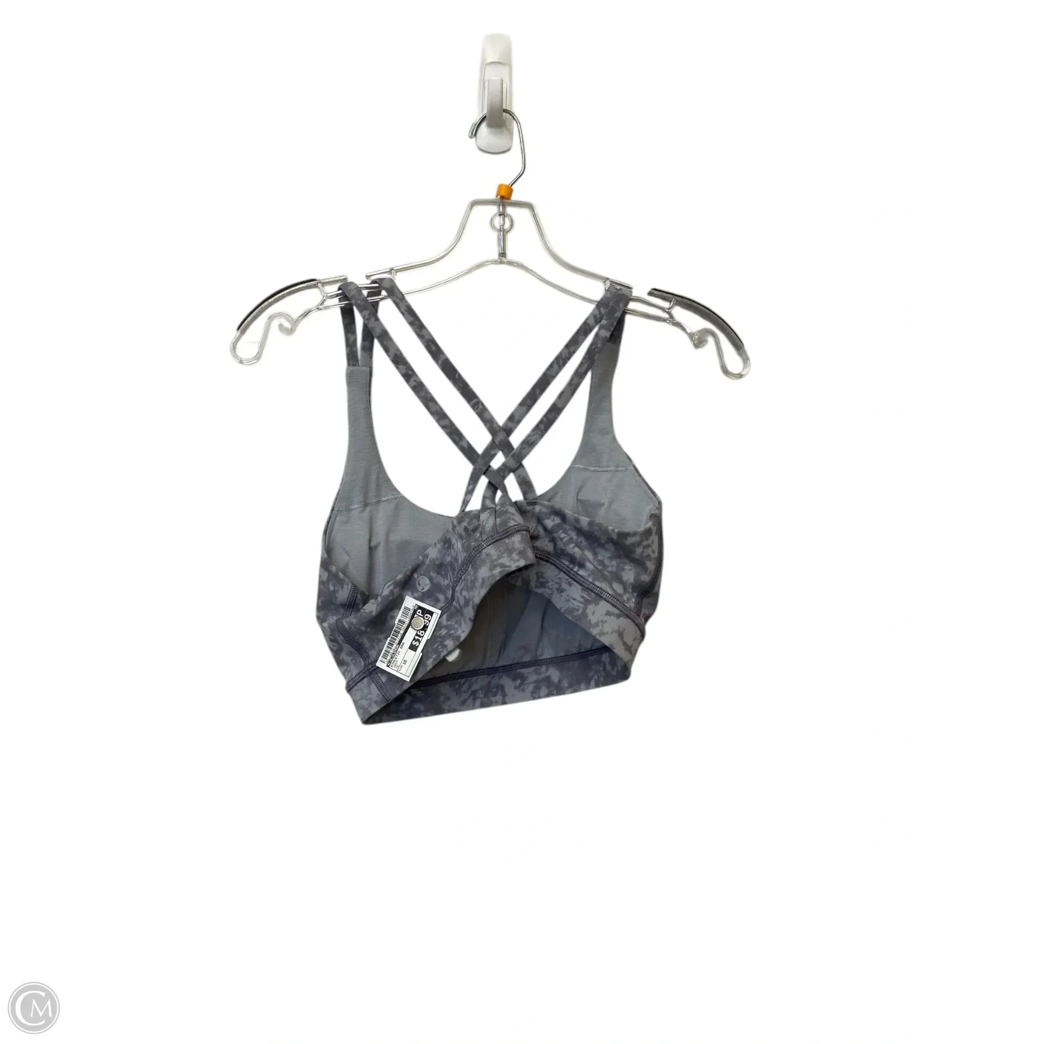 Athletic Bra By Lululemon In Grey, Size: 10