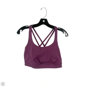 Athletic Bra By Lululemon In Purple, Size: 10