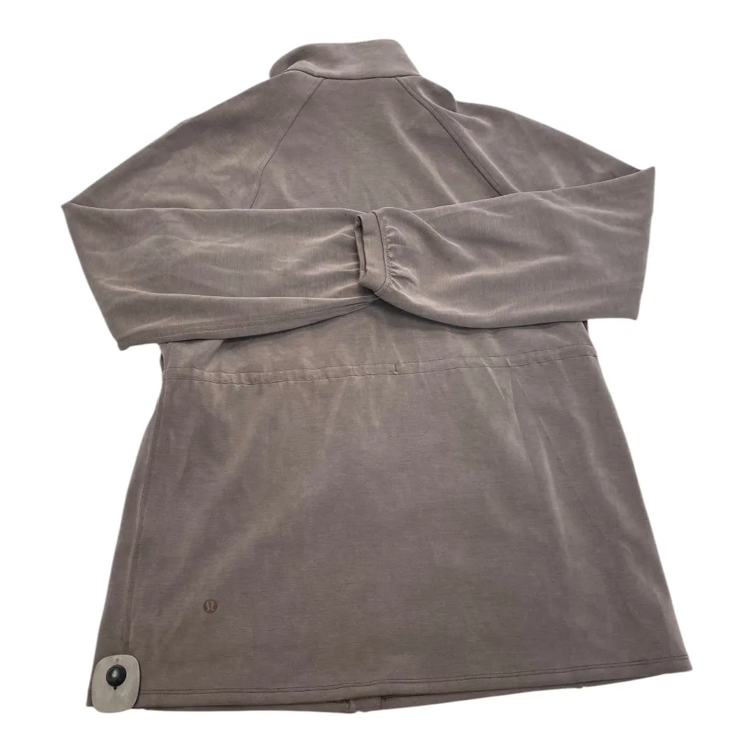 Athletic Jacket By Lululemon In Brown, Size:M