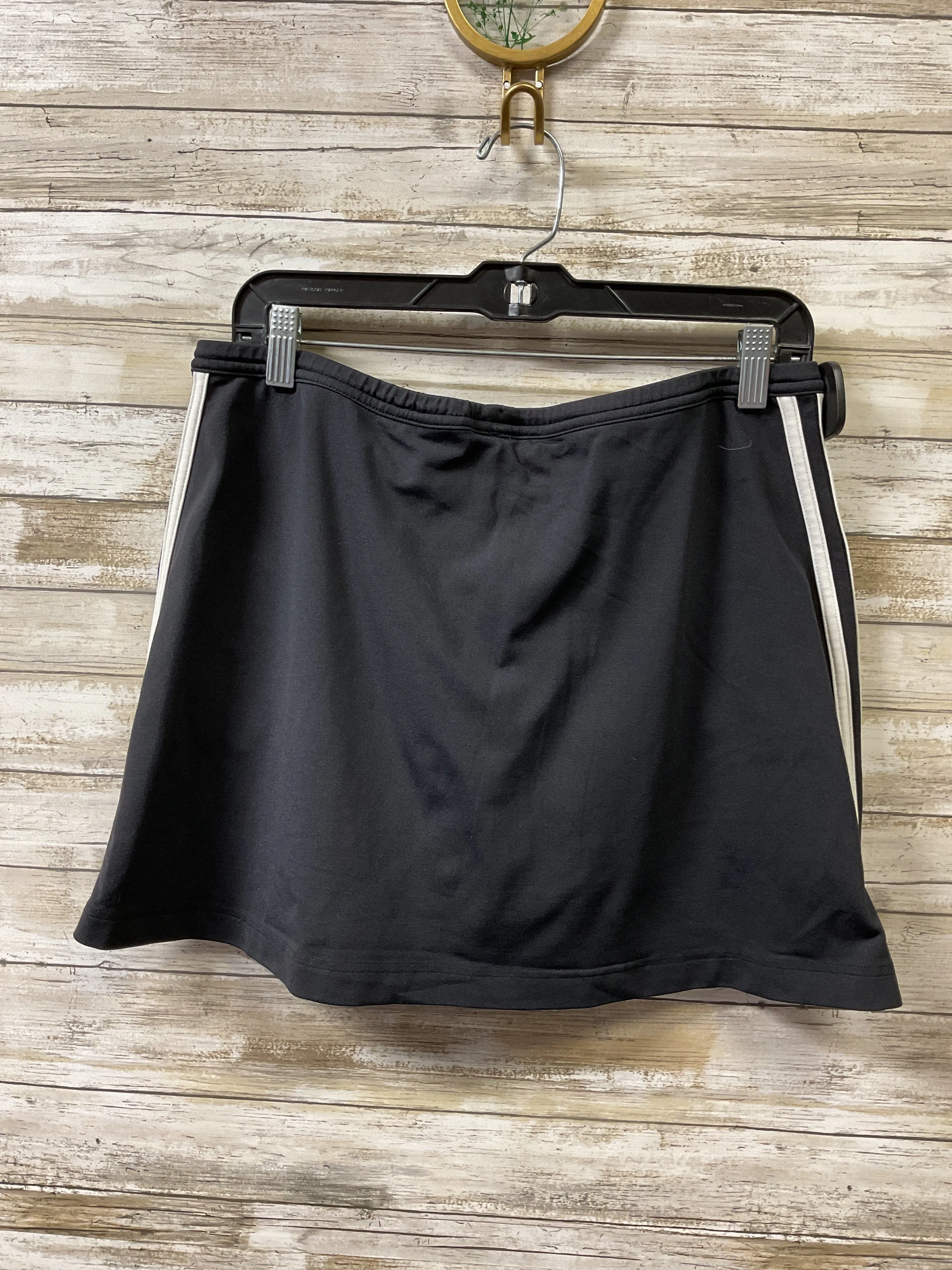Athletic Skort By Adidas In Black & White, Size:L