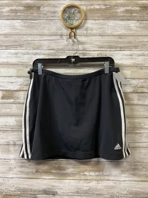 Athletic Skort By Adidas In Black & White, Size:L