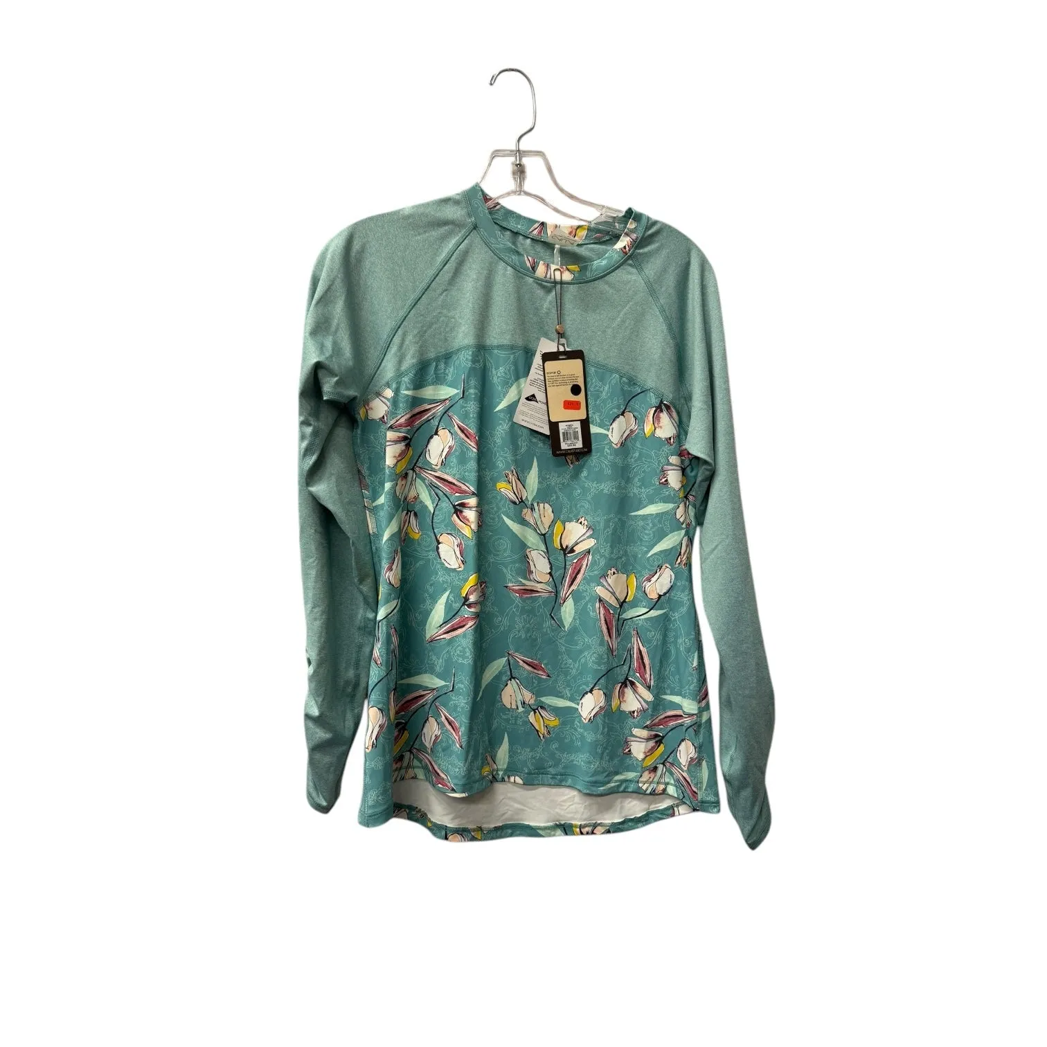 Athletic Top Ls Crewneck By Calia In Aqua, Size:L