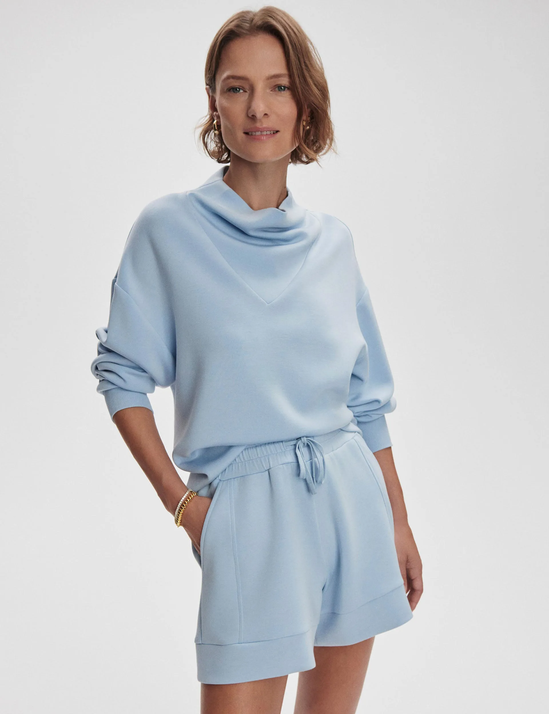 Atrium High Waisted Short 4.5" - Cashmere Blue