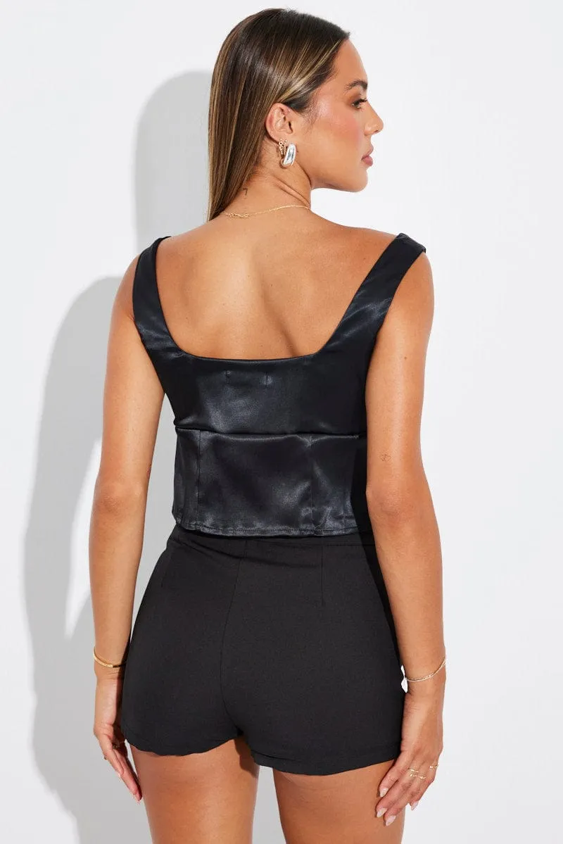 Black Cami Top Sleeveless