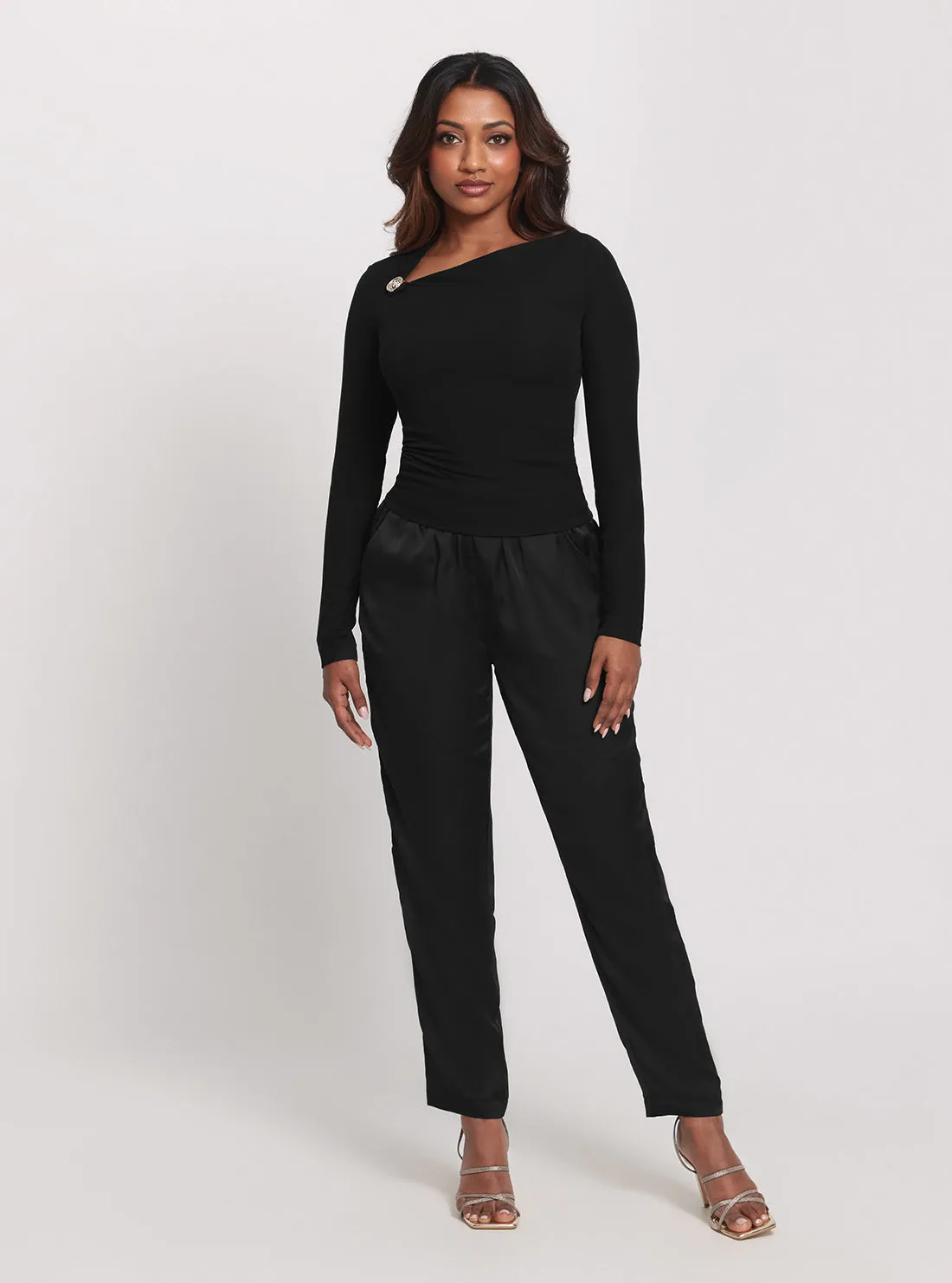 Black Long Sleeve Febe Top