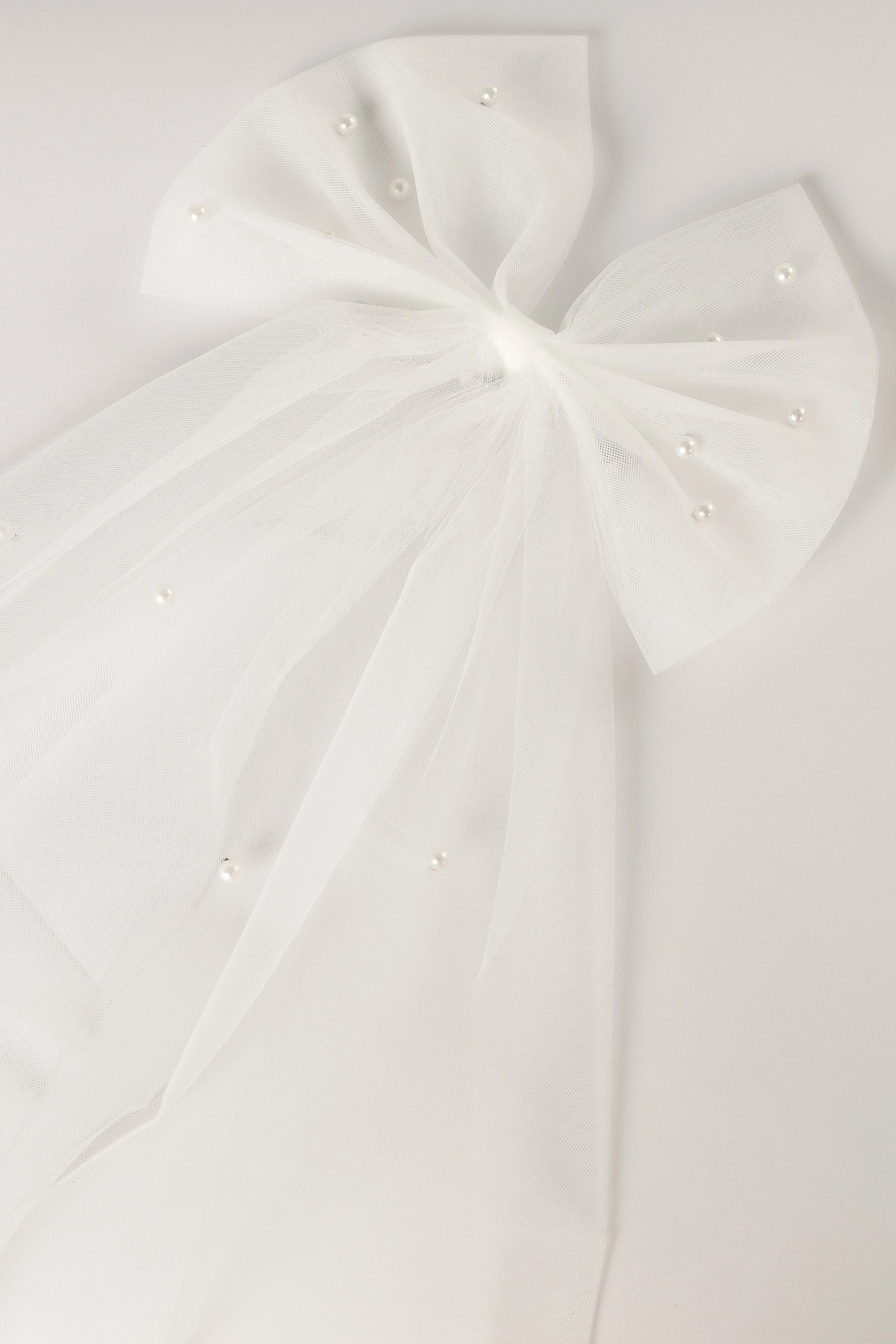 Cora Hair Bow - White