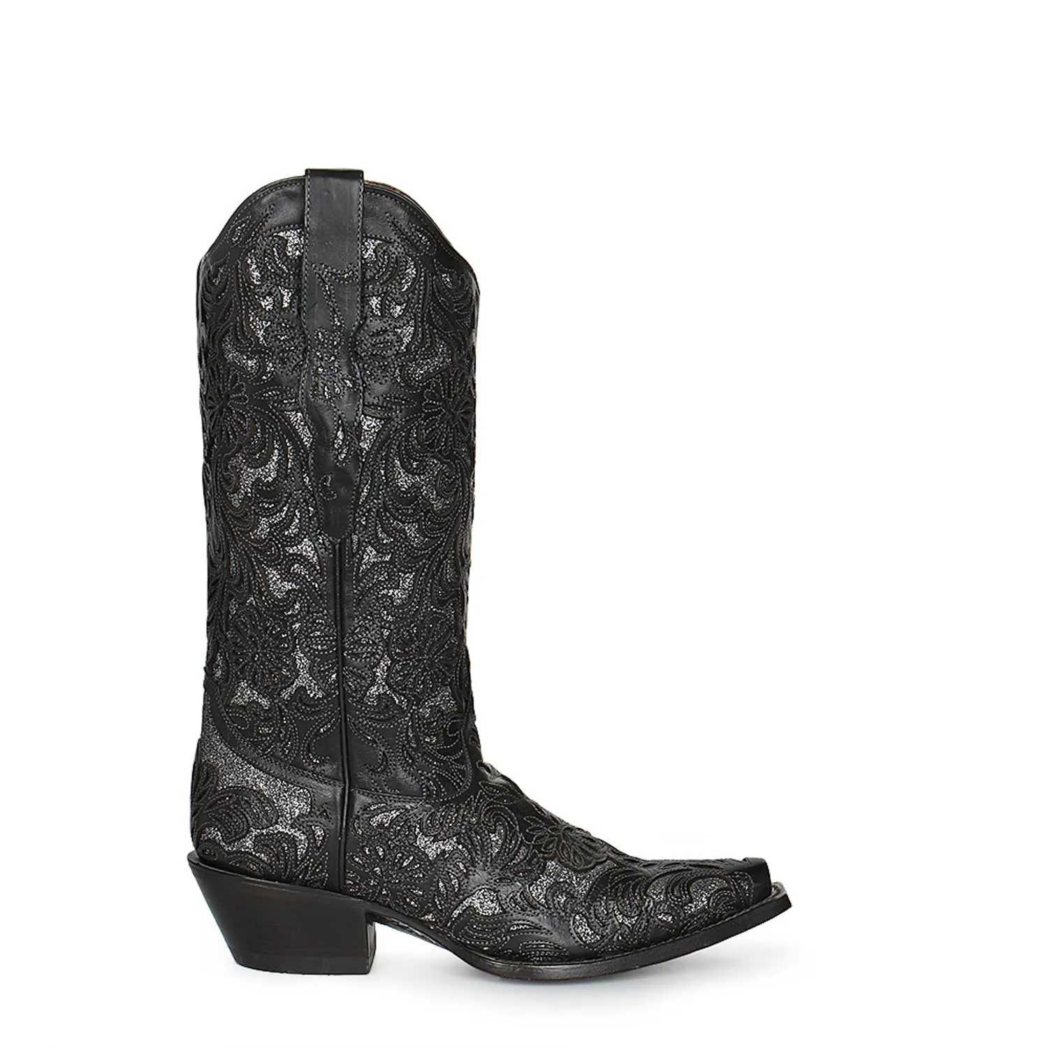 Corral Womens Fashion Boots Leather Lorraine Black Timeless 6.5M