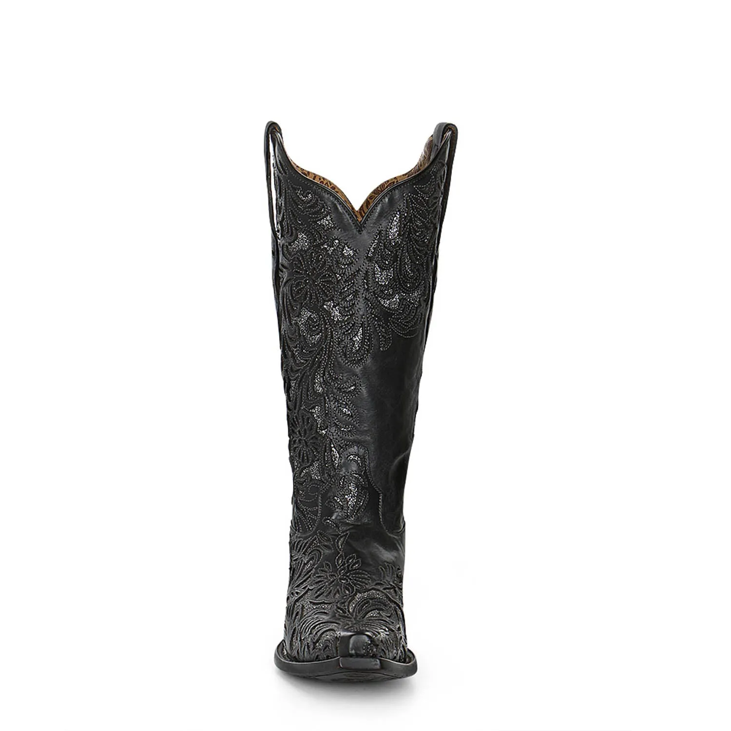 Corral Womens Fashion Boots Leather Lorraine Black Timeless 6.5M