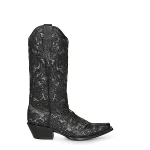 Corral Womens Fashion Boots Leather Lorraine Black Timeless 6.5M