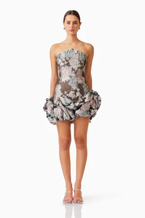 Dahlia Strapless Mini Dress in Floral