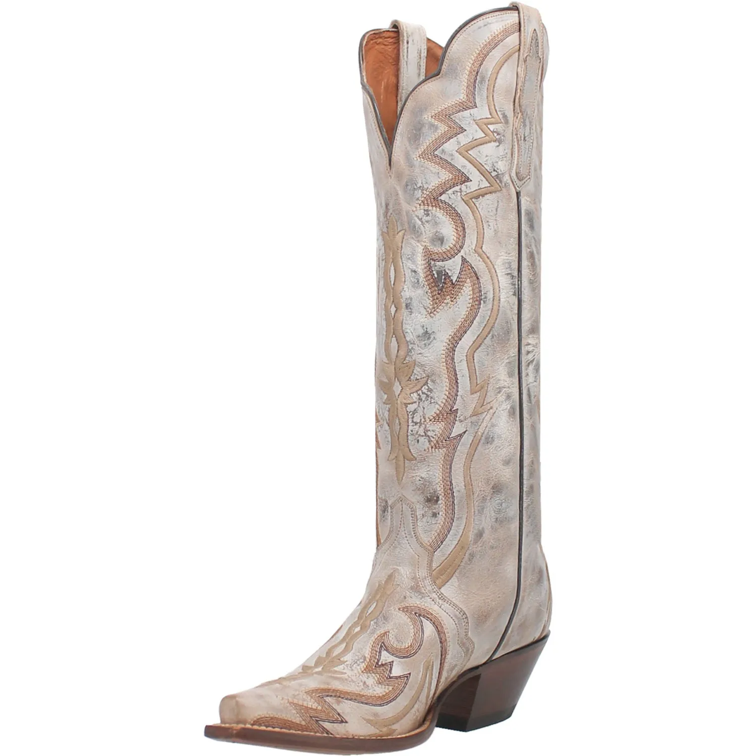Dan Post Womens Silvie Bone Leather Fashion Boots 7.5 M