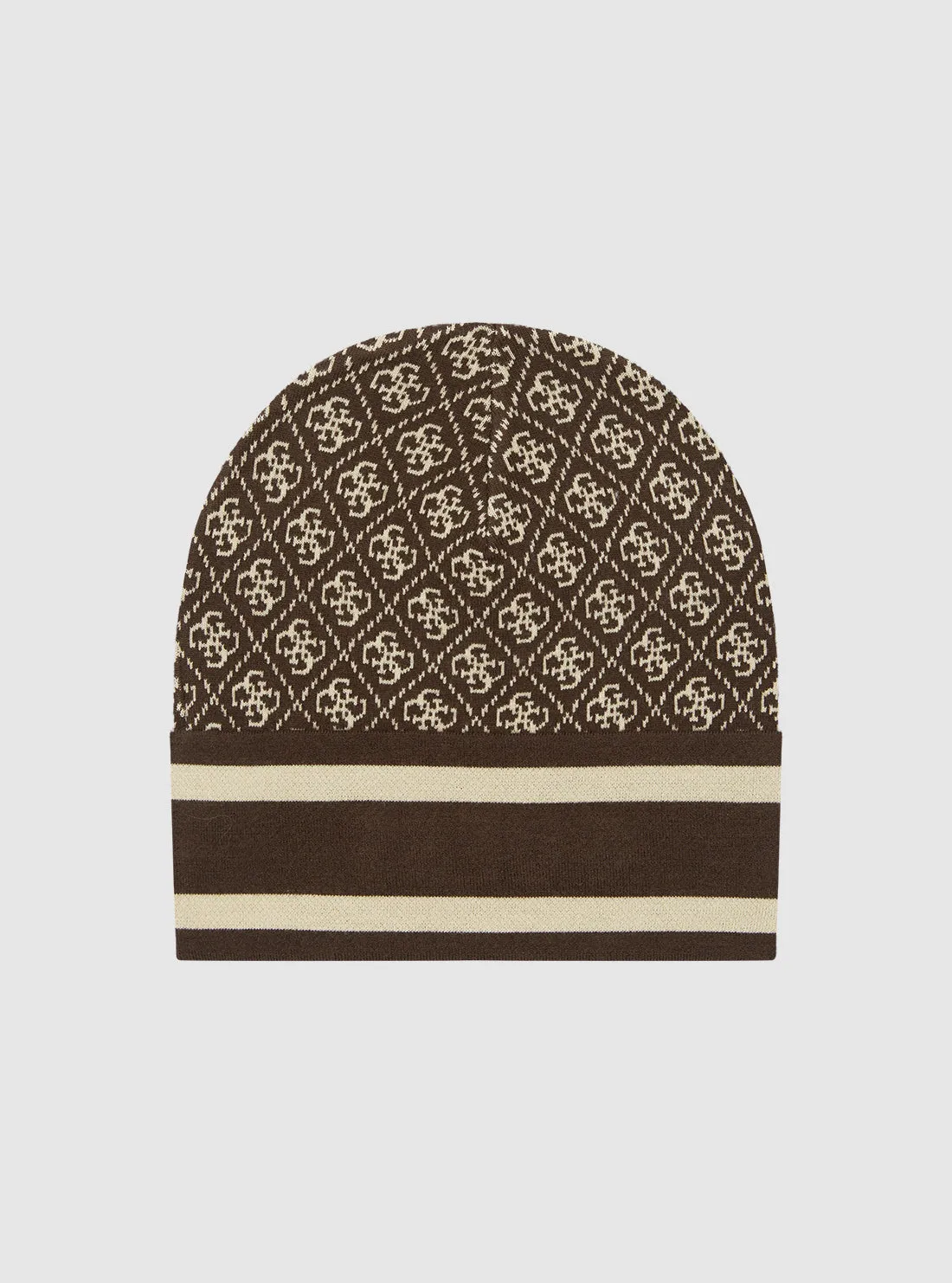 Dark Brown Logo Knit Beanie