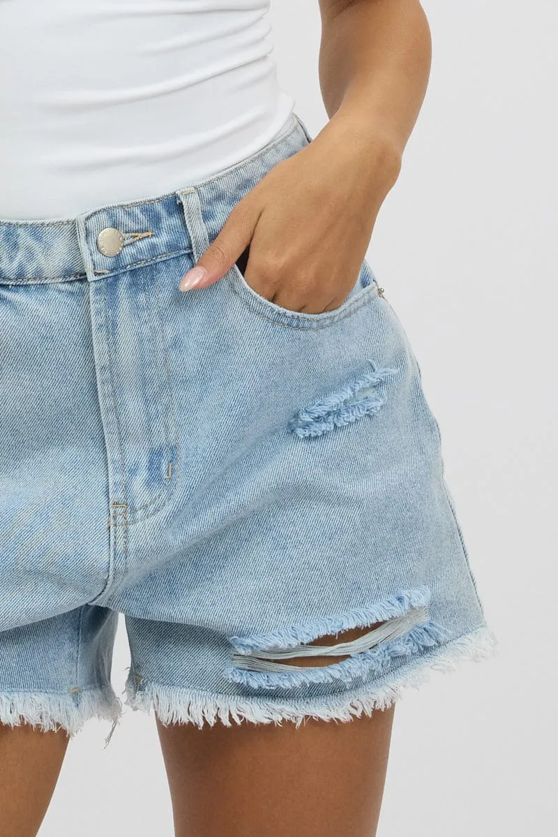 Denim Relaxed Short High Rise