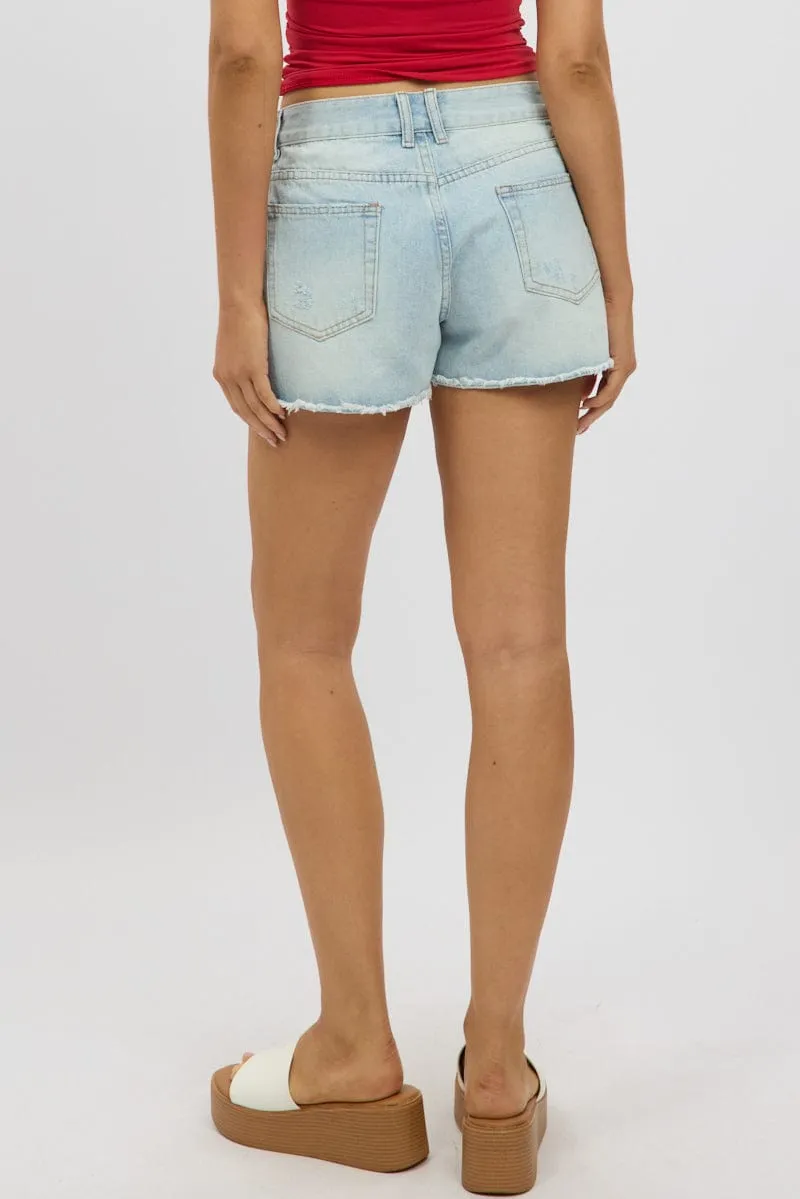 Denim Relaxed Shorts High Rise