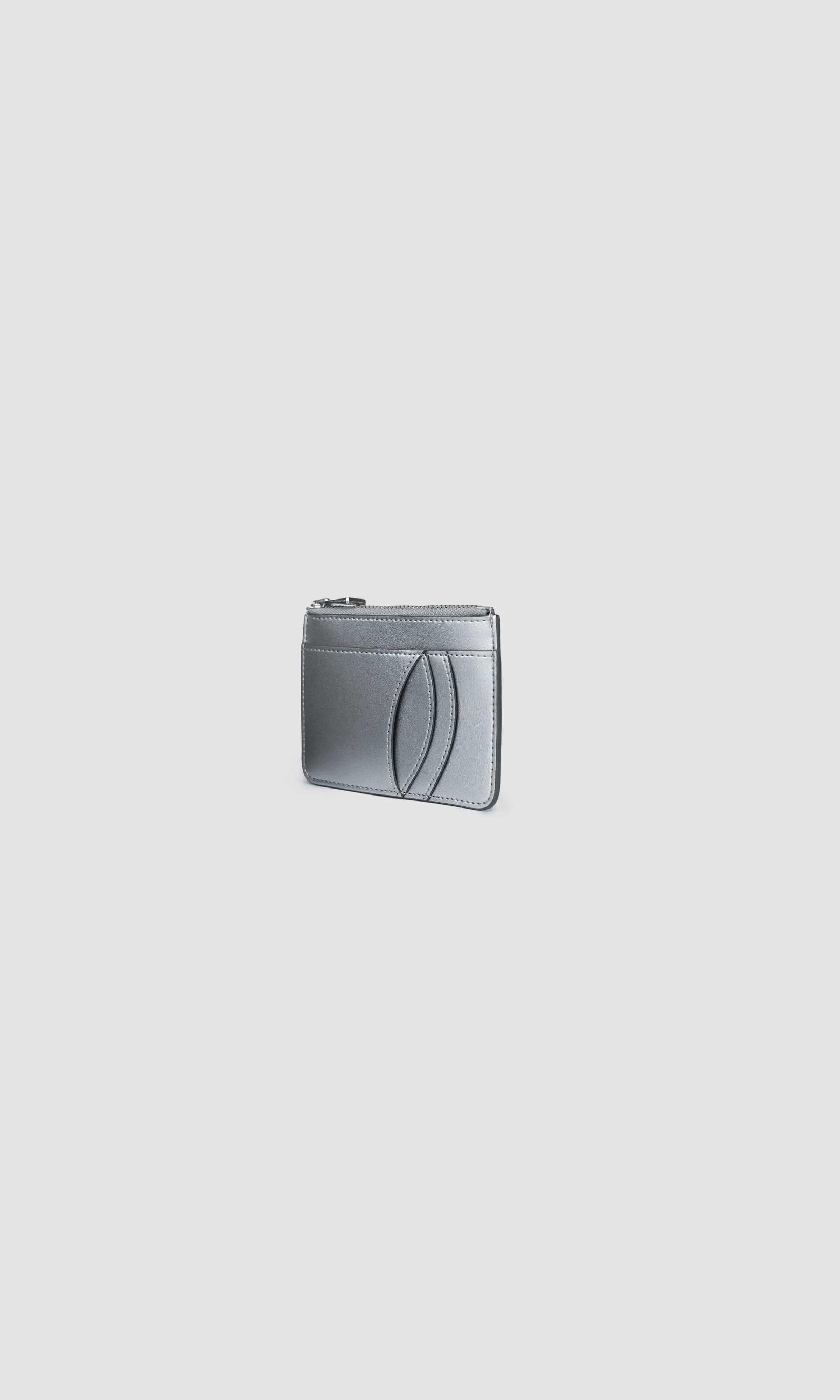 Egalite Vegan Apple Leather Card Holder | Silver