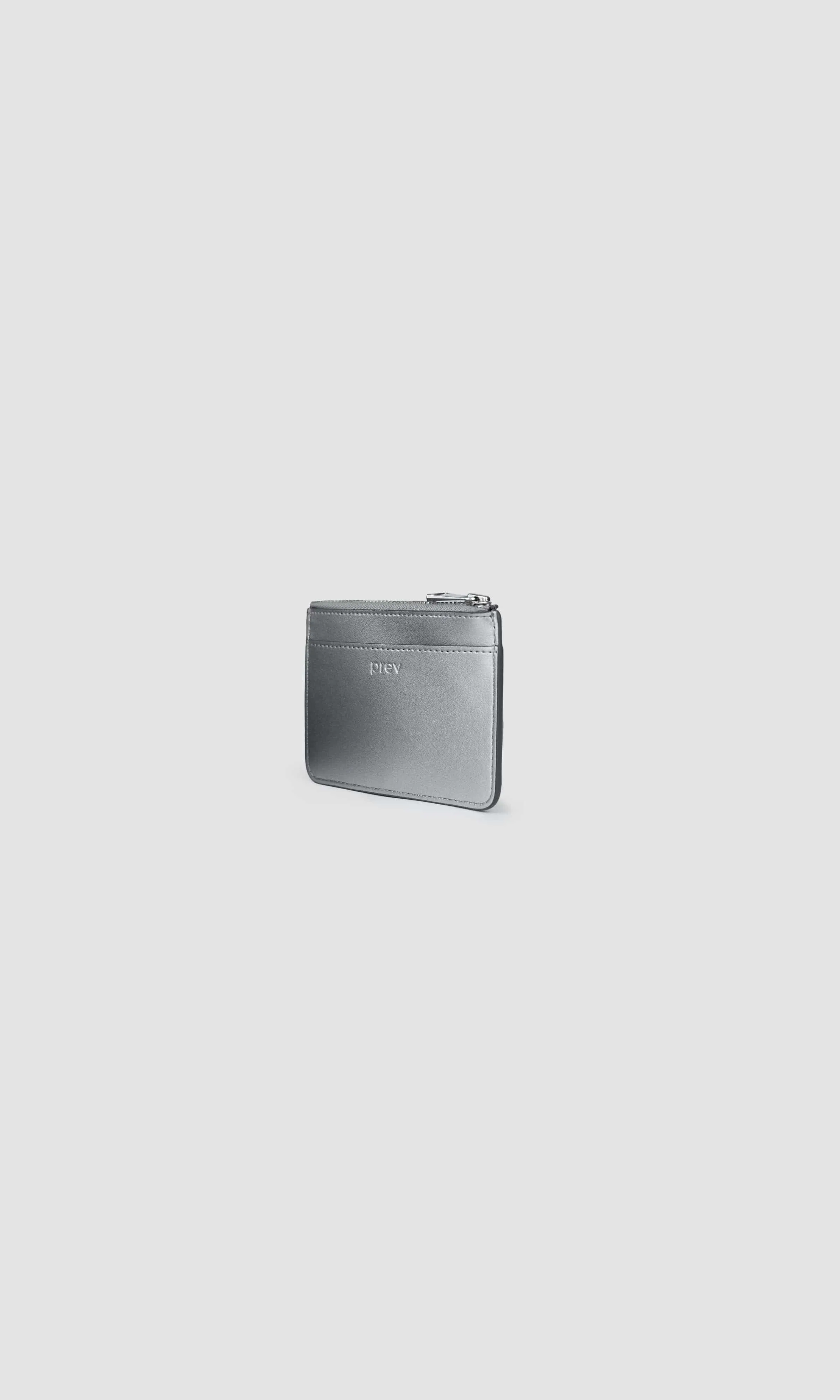 Egalite Vegan Apple Leather Card Holder | Silver