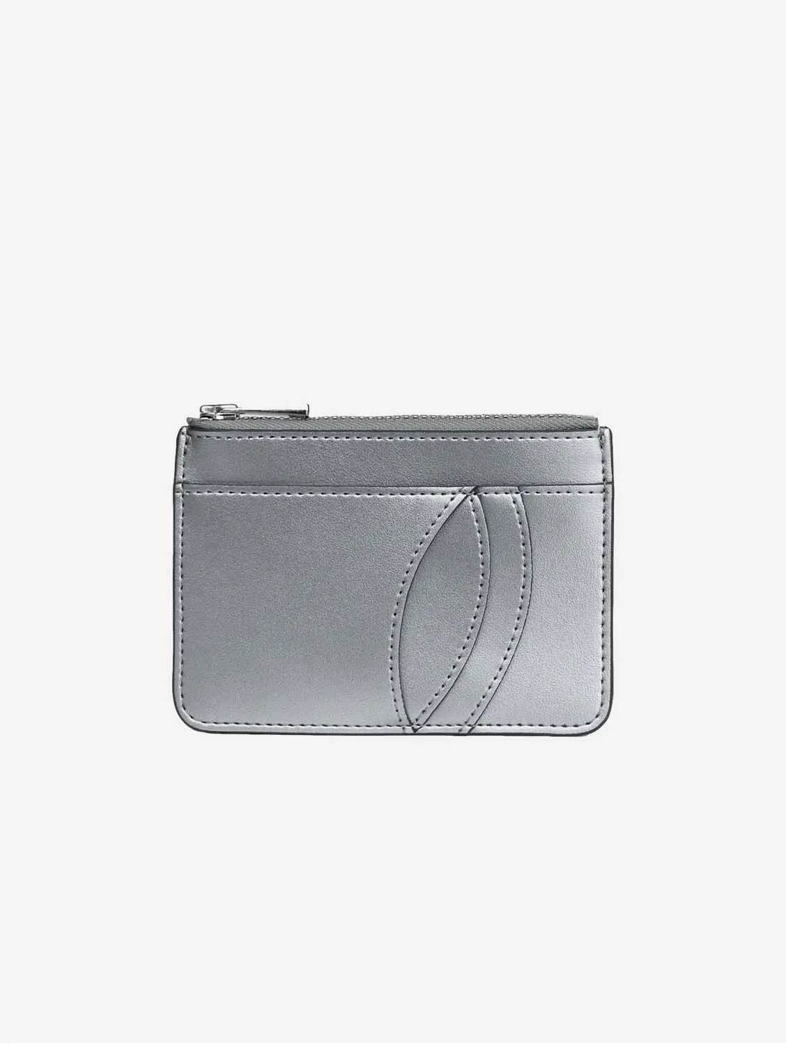 Egalite Vegan Apple Leather Card Holder | Silver