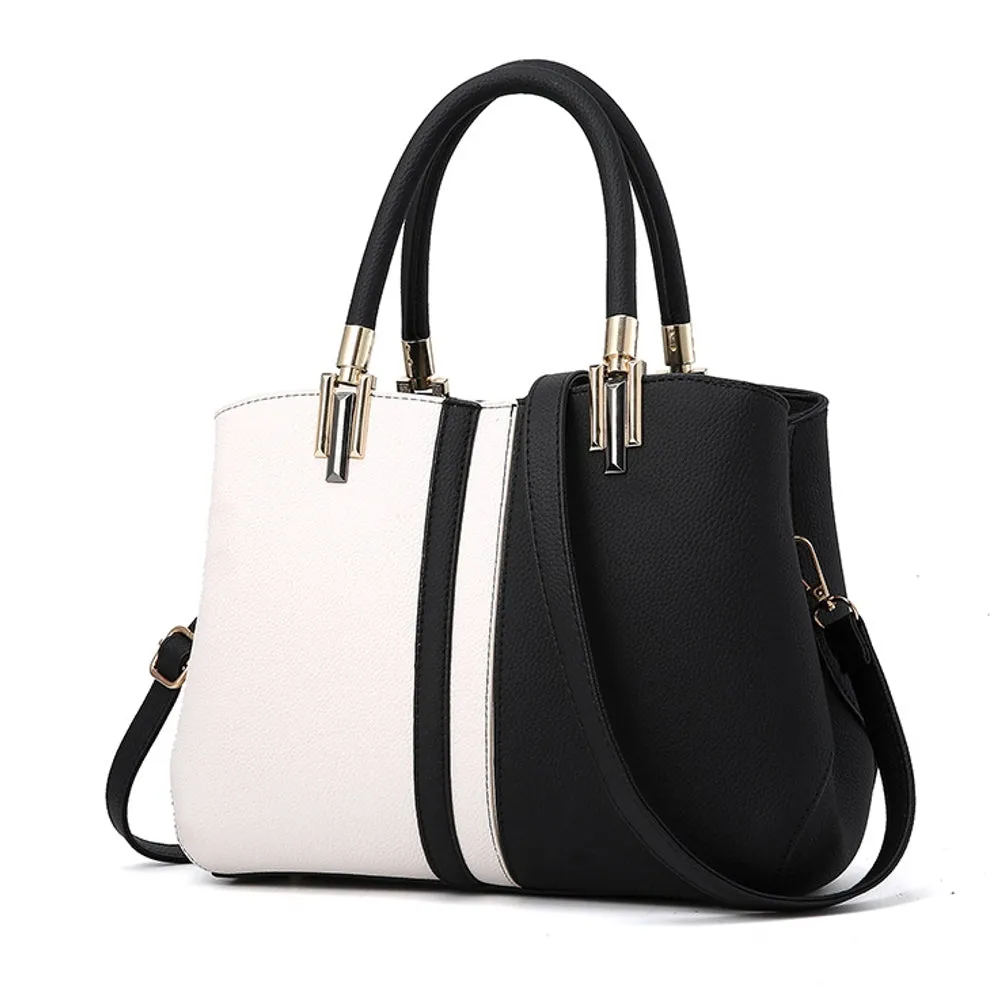 Elegant Contrast Color Simple Fashion Handbag Single Shoulder Oblique