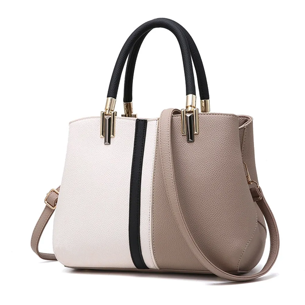 Elegant Contrast Color Simple Fashion Handbag Single Shoulder Oblique
