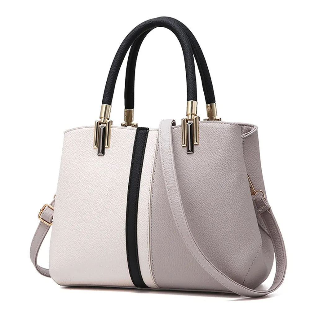 Elegant Contrast Color Simple Fashion Handbag Single Shoulder Oblique