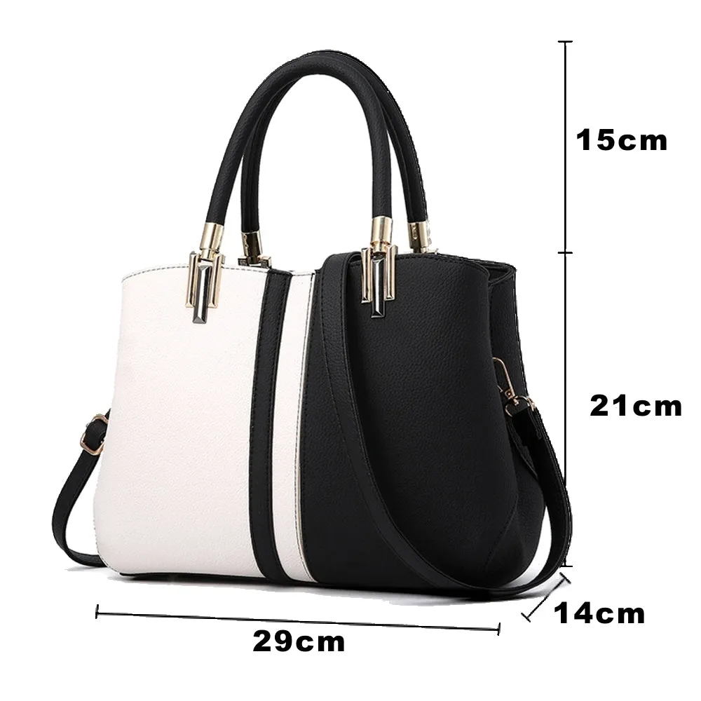 Elegant Contrast Color Simple Fashion Handbag Single Shoulder Oblique