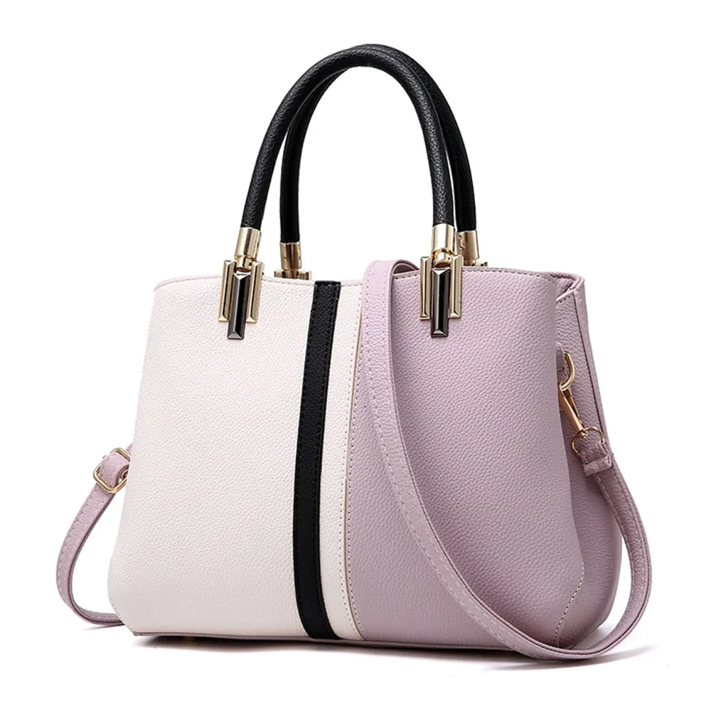 Elegant Contrast Color Simple Fashion Handbag Single Shoulder Oblique