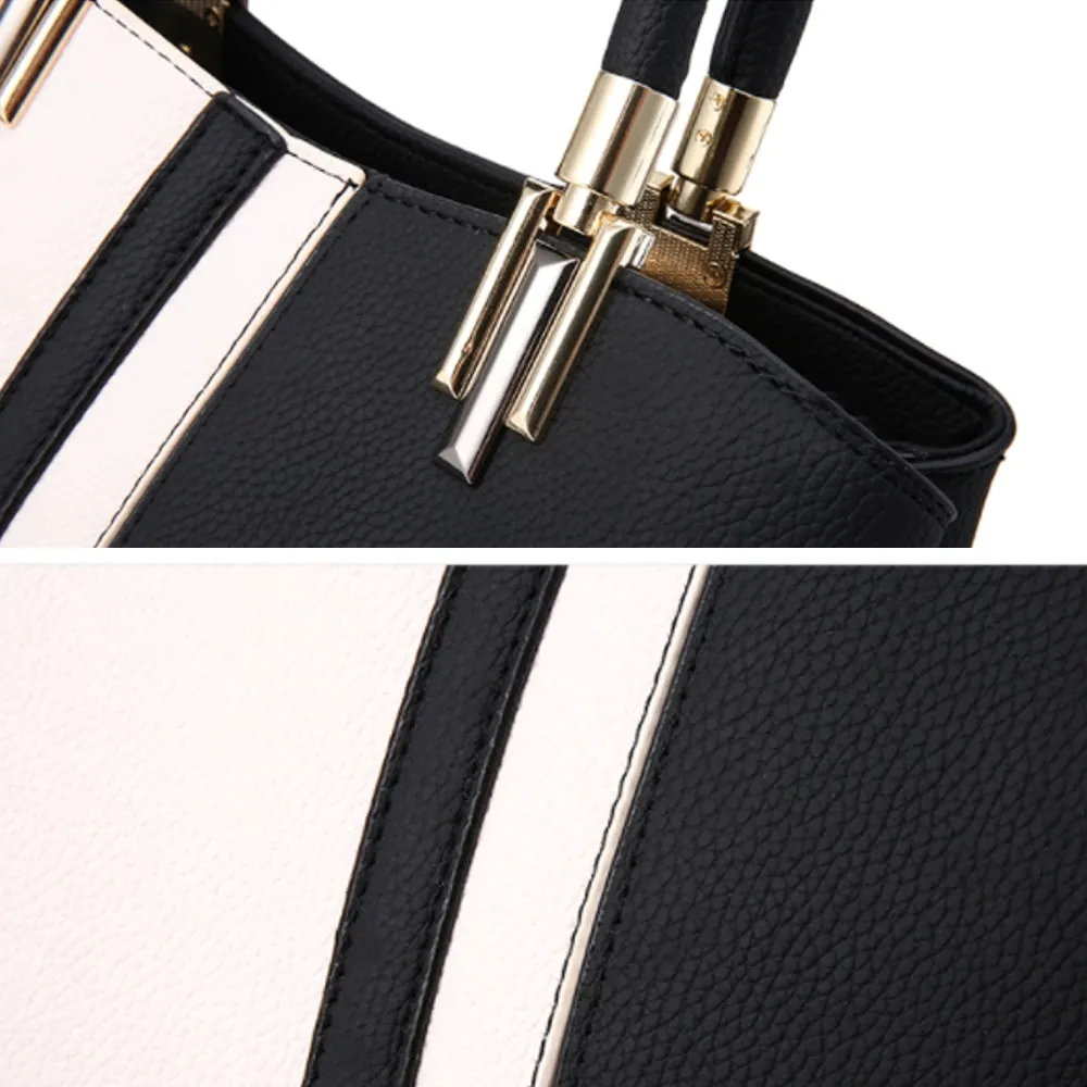 Elegant Contrast Color Simple Fashion Handbag Single Shoulder Oblique