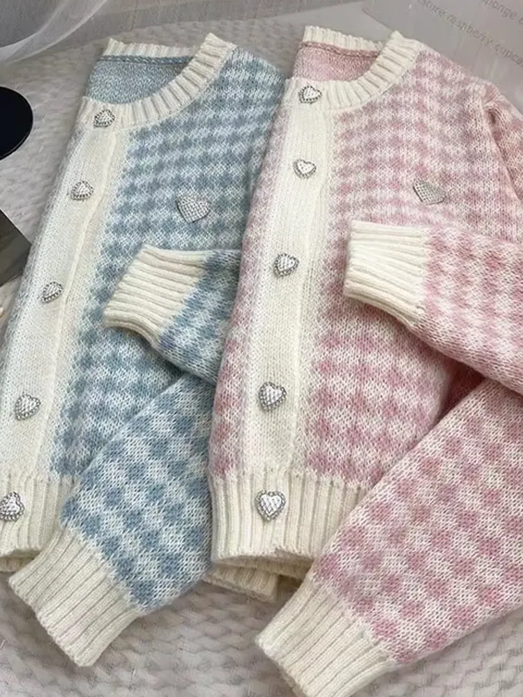 Elegant Ladies Short Knit Sweater Coat