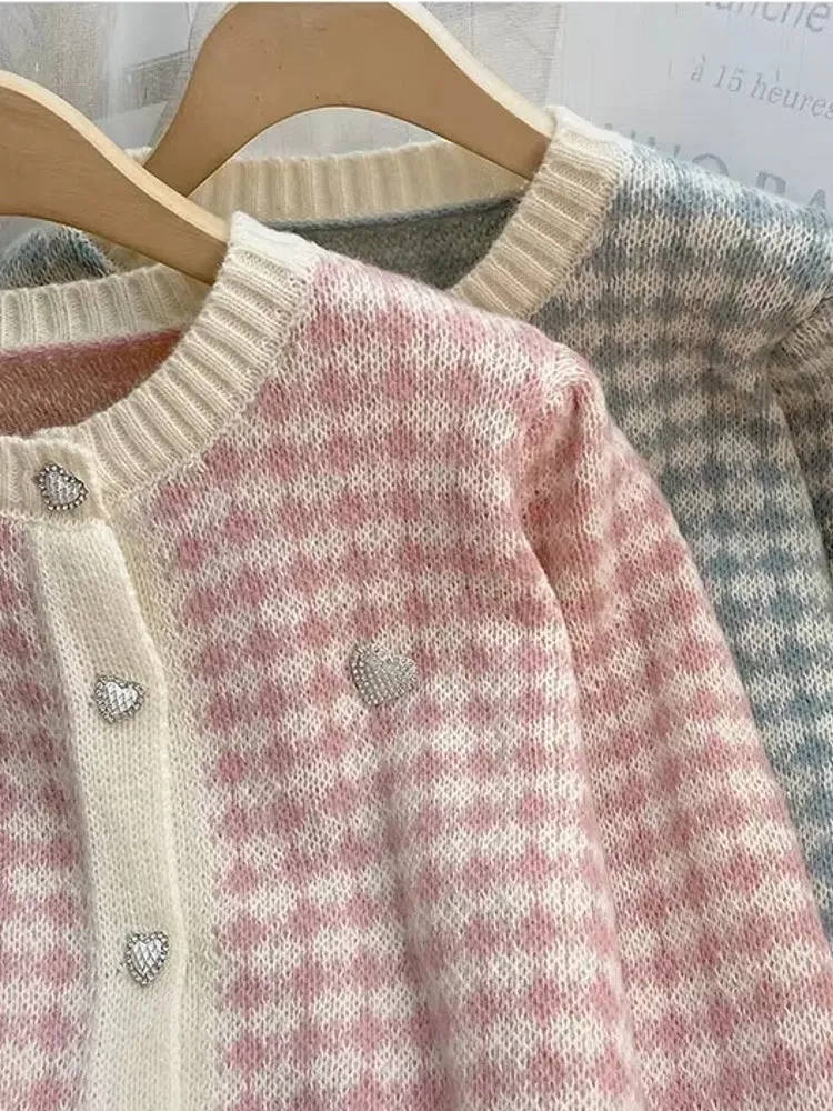 Elegant Ladies Short Knit Sweater Coat