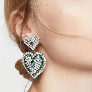 Fashion Elegant Sweet And Versatile Multi-layer Love Hart Earrings