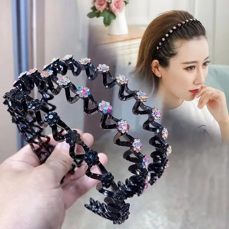 Fashion Rhinestone Women Hair Hoop Bands