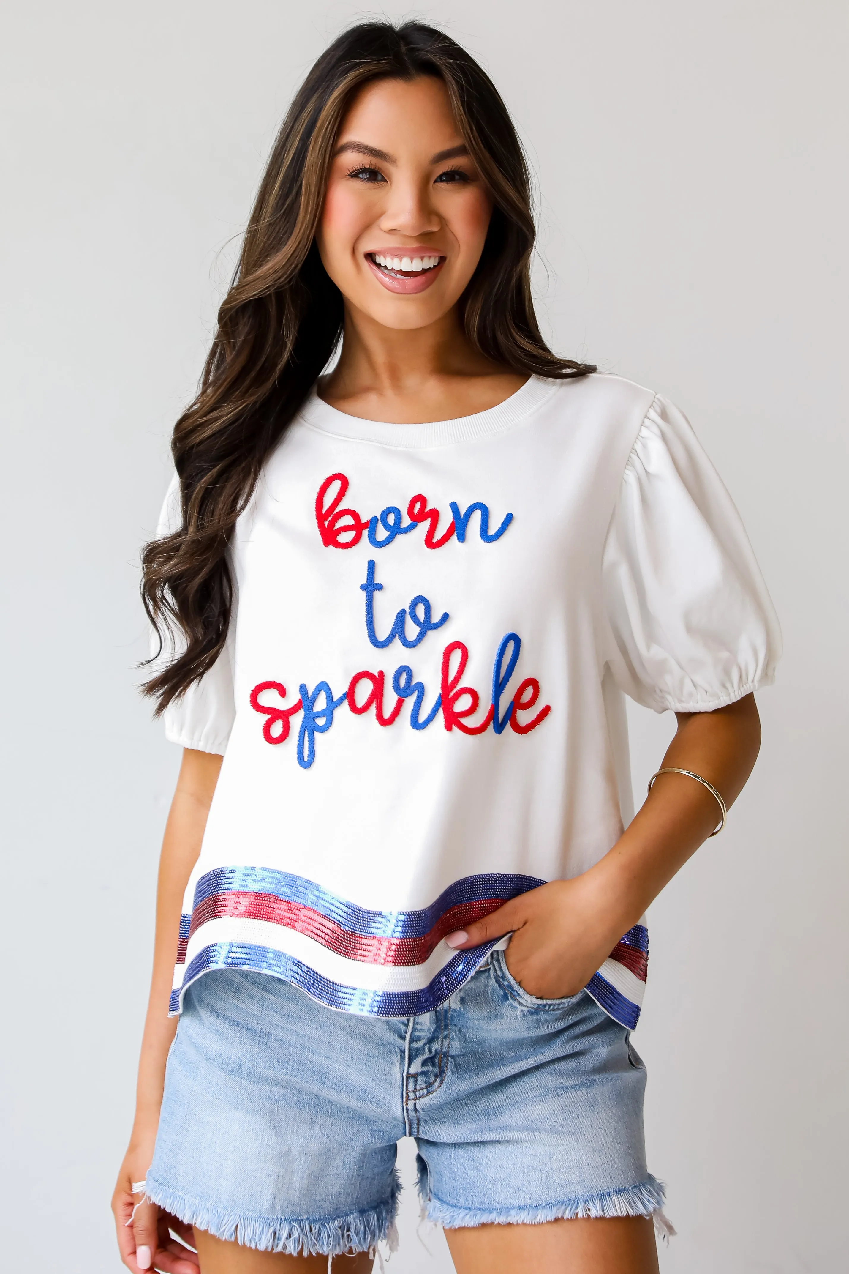 FINAL SALE - Born To Sparkle Sequin Top