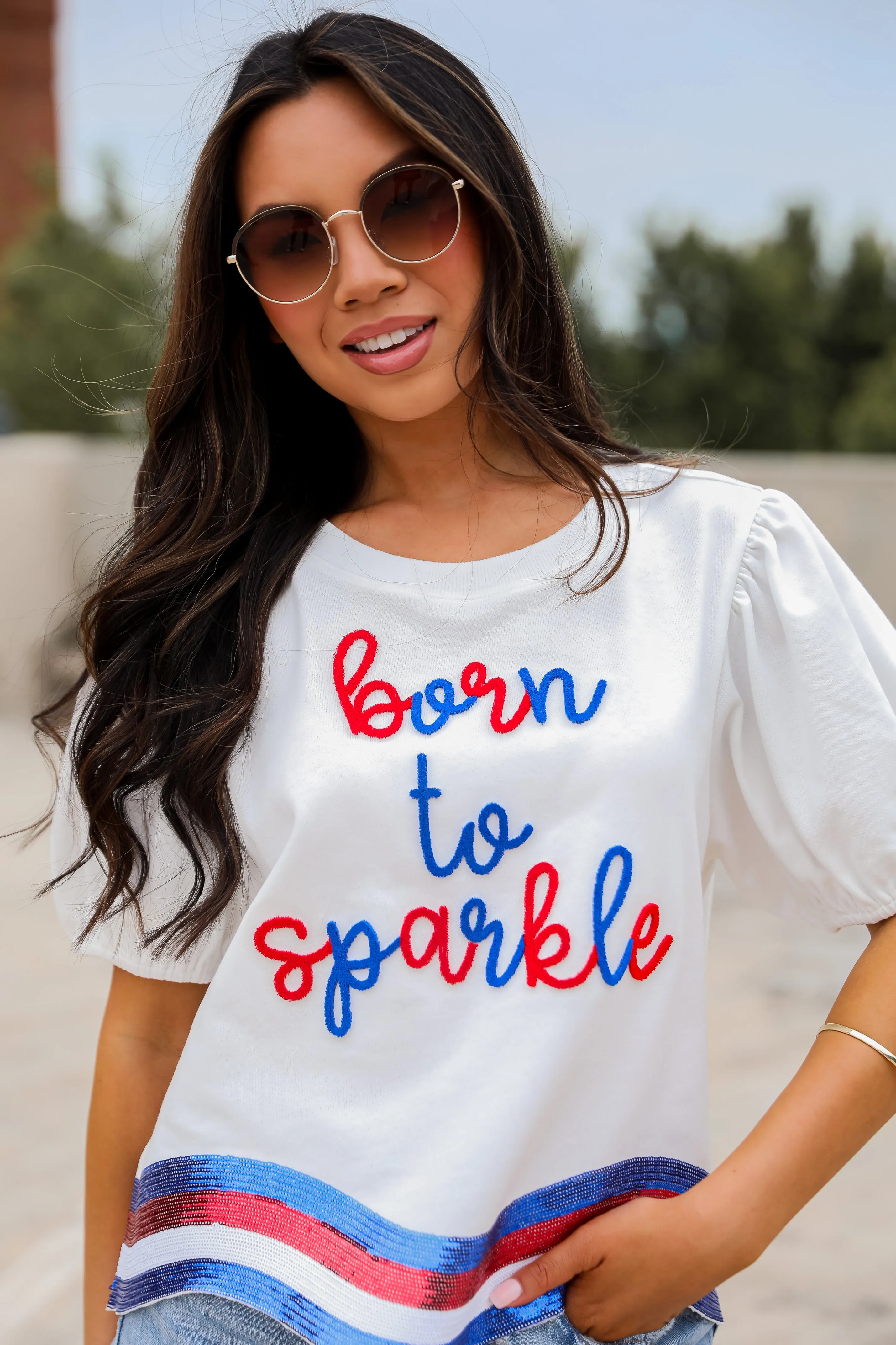 FINAL SALE - Born To Sparkle Sequin Top