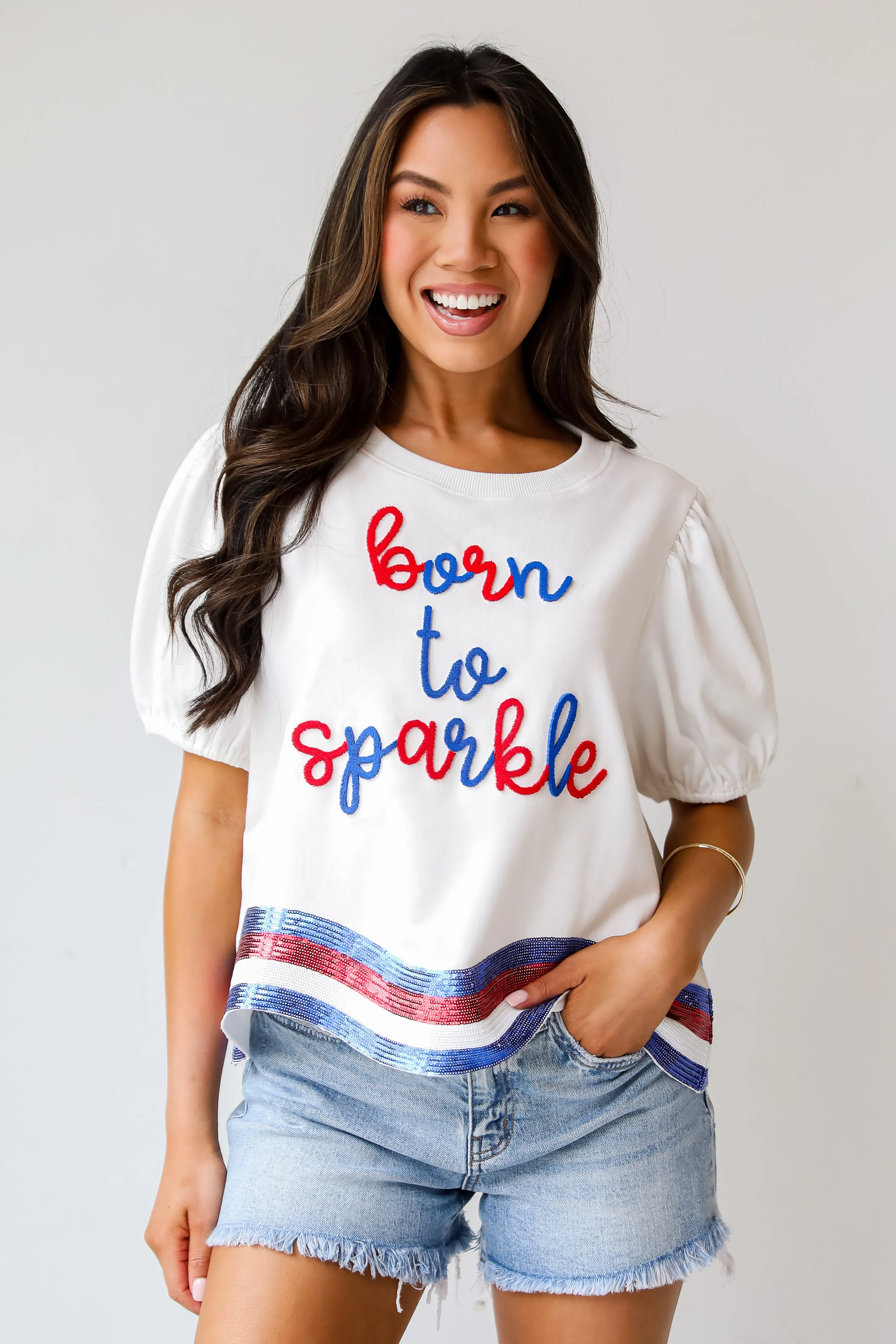 FINAL SALE - Born To Sparkle Sequin Top