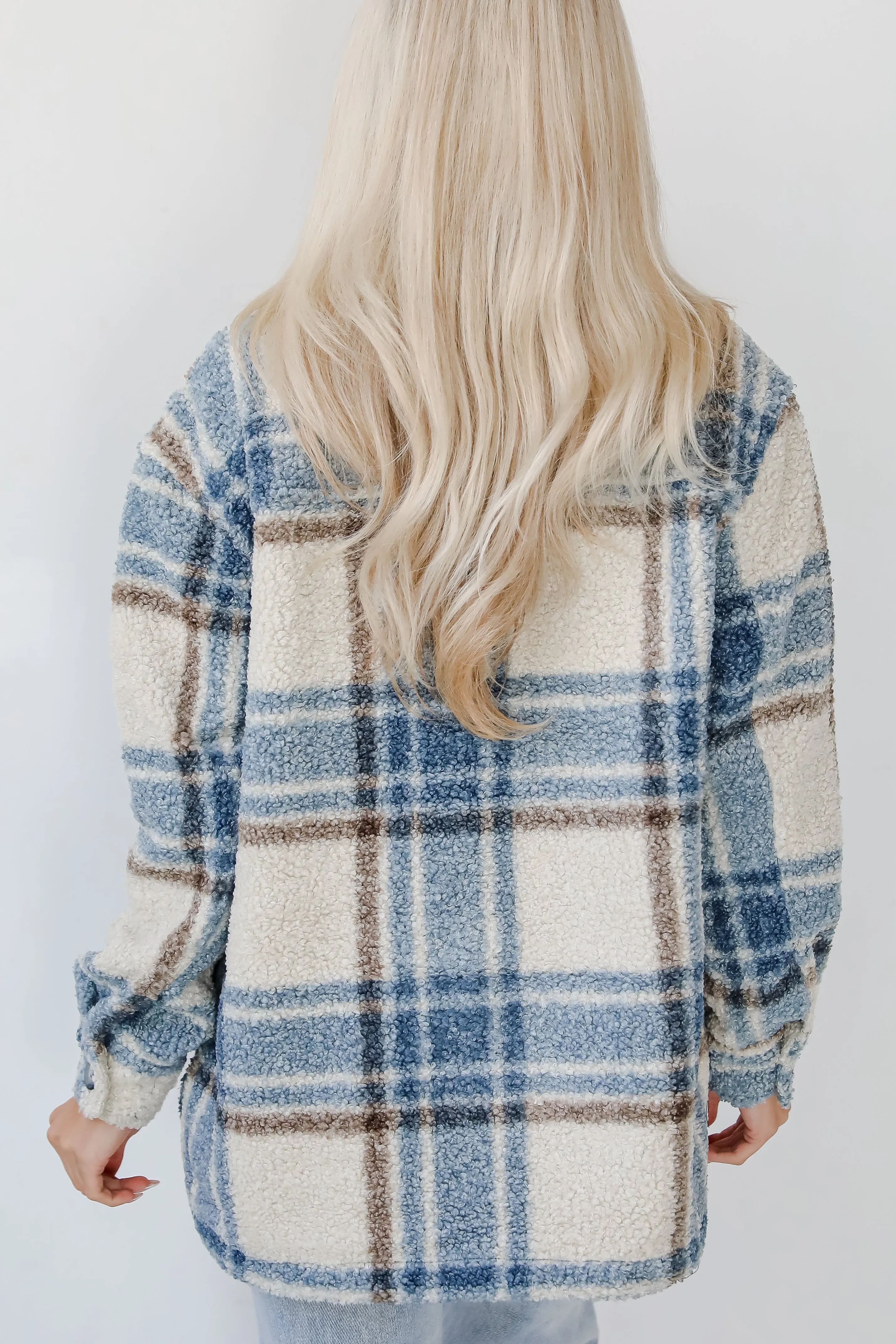 FINAL SALE - Cuddly Cute Plaid Teddy Shacket