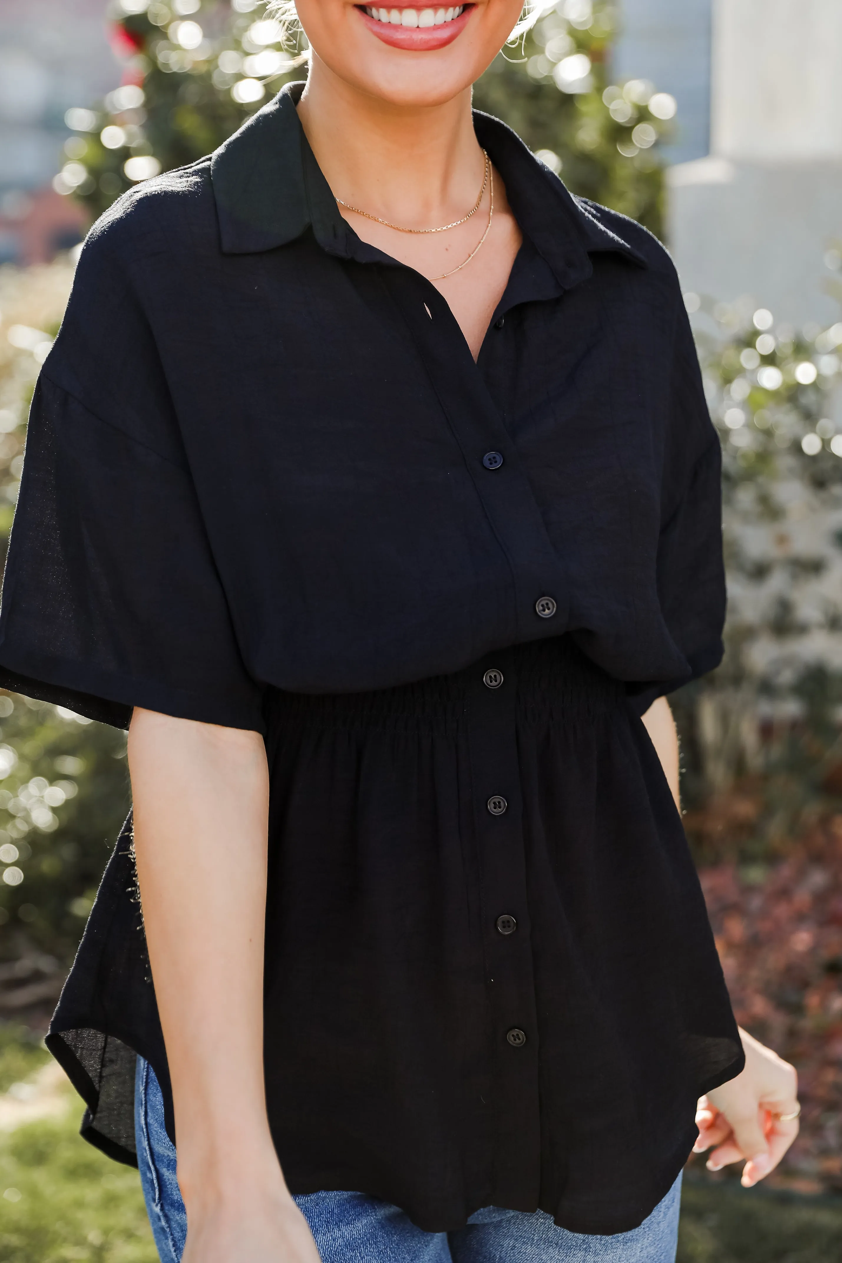 FINAL SALE - Dakota Peplum Blouse - DU DEAL