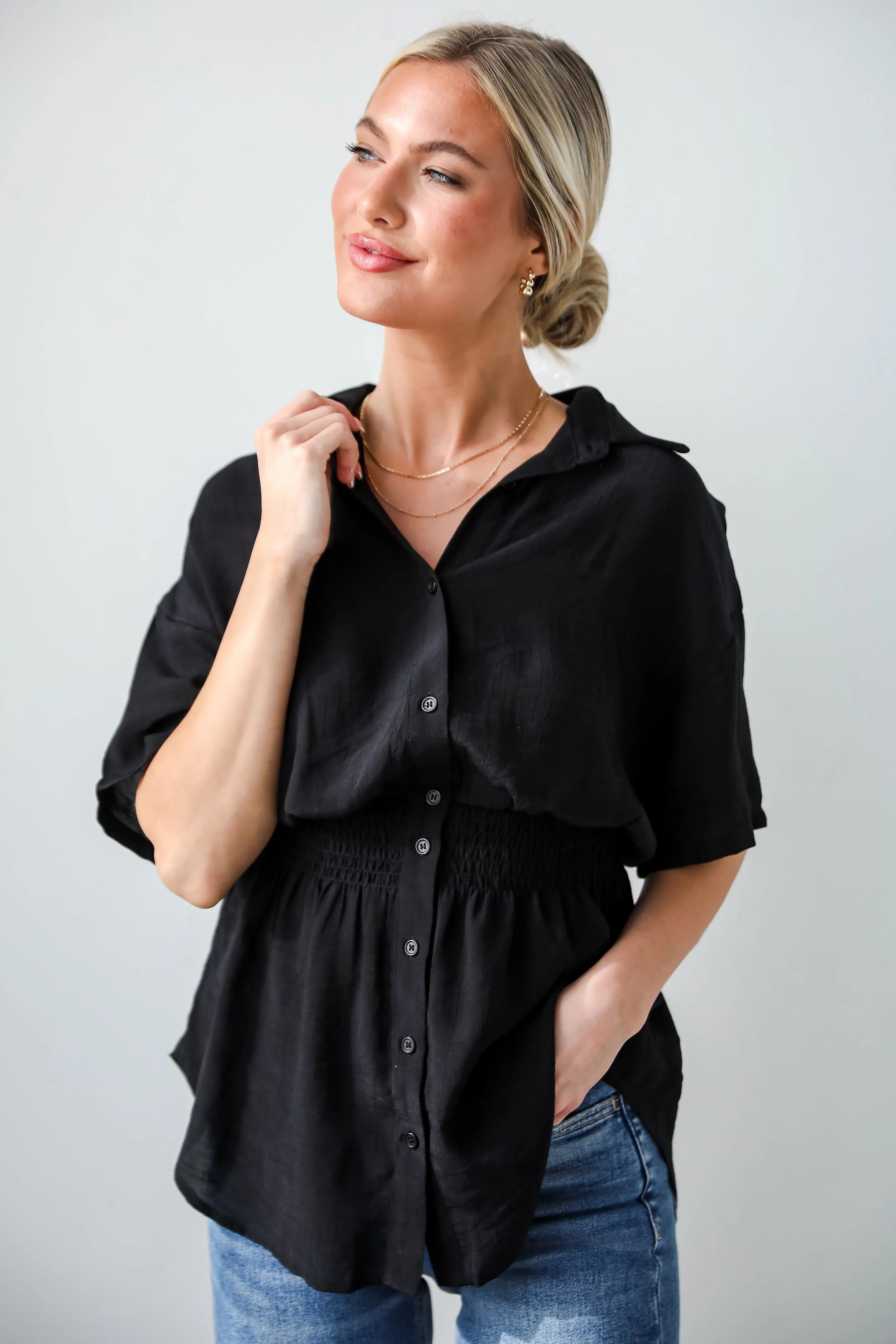 FINAL SALE - Dakota Peplum Blouse - DU DEAL