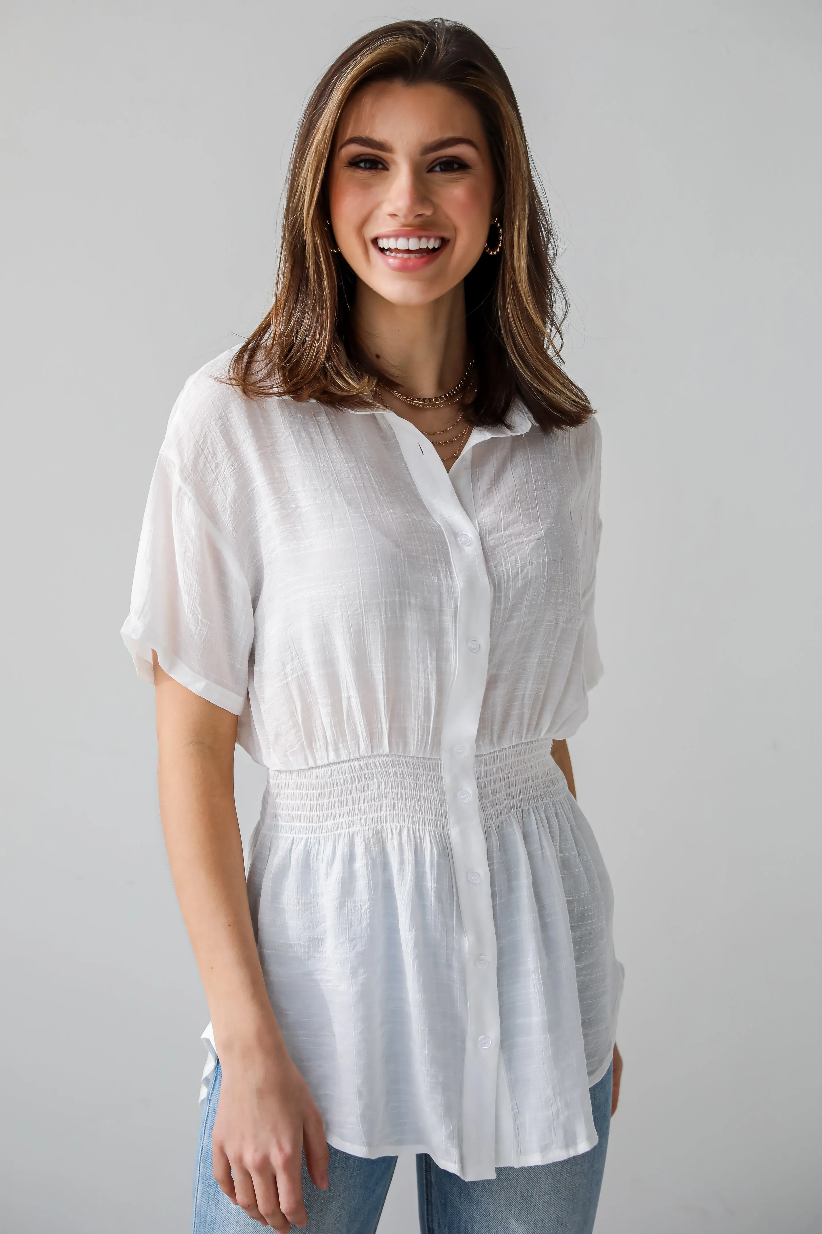 FINAL SALE - Dakota Peplum Blouse - DU DEAL