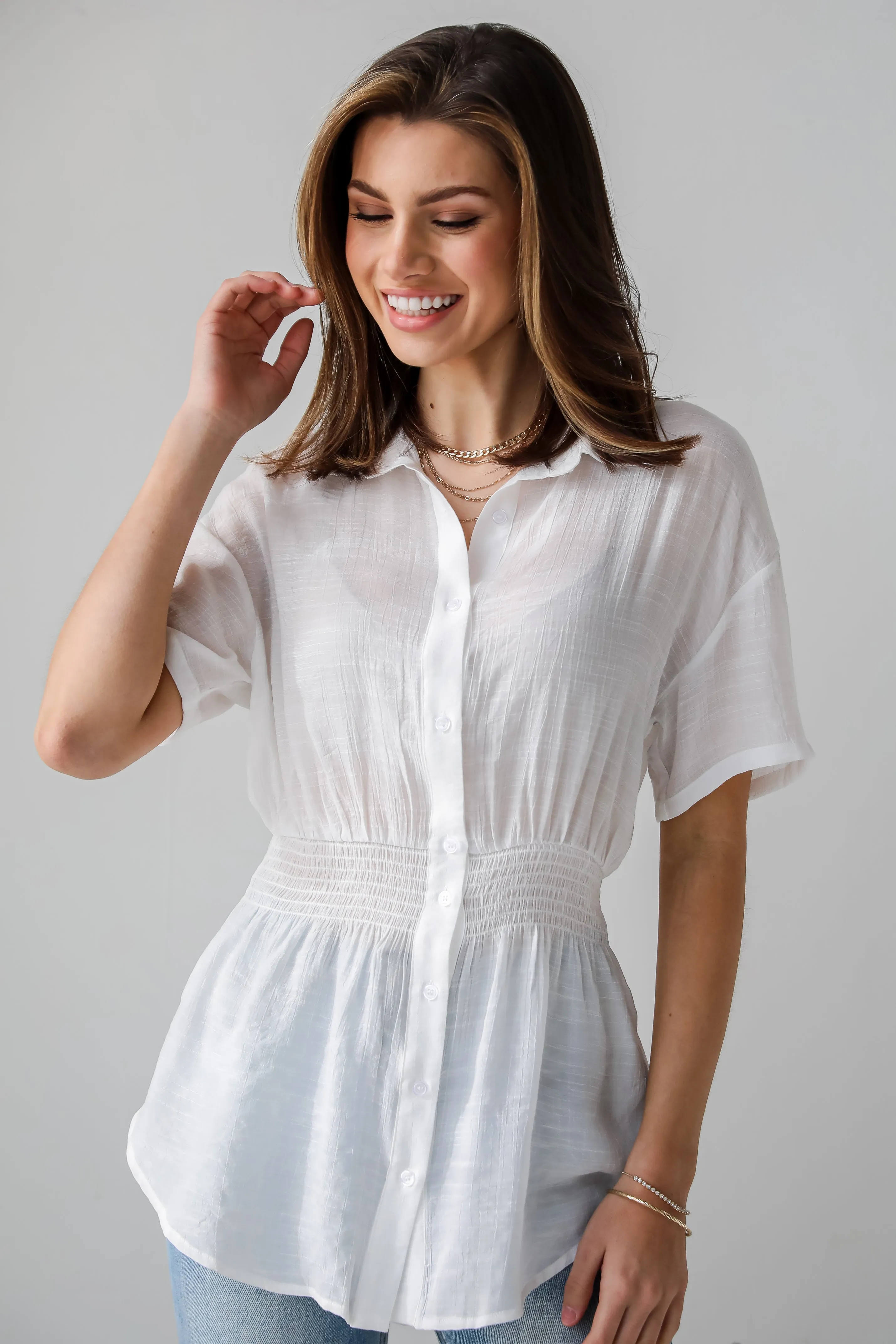 FINAL SALE - Dakota Peplum Blouse - DU DEAL