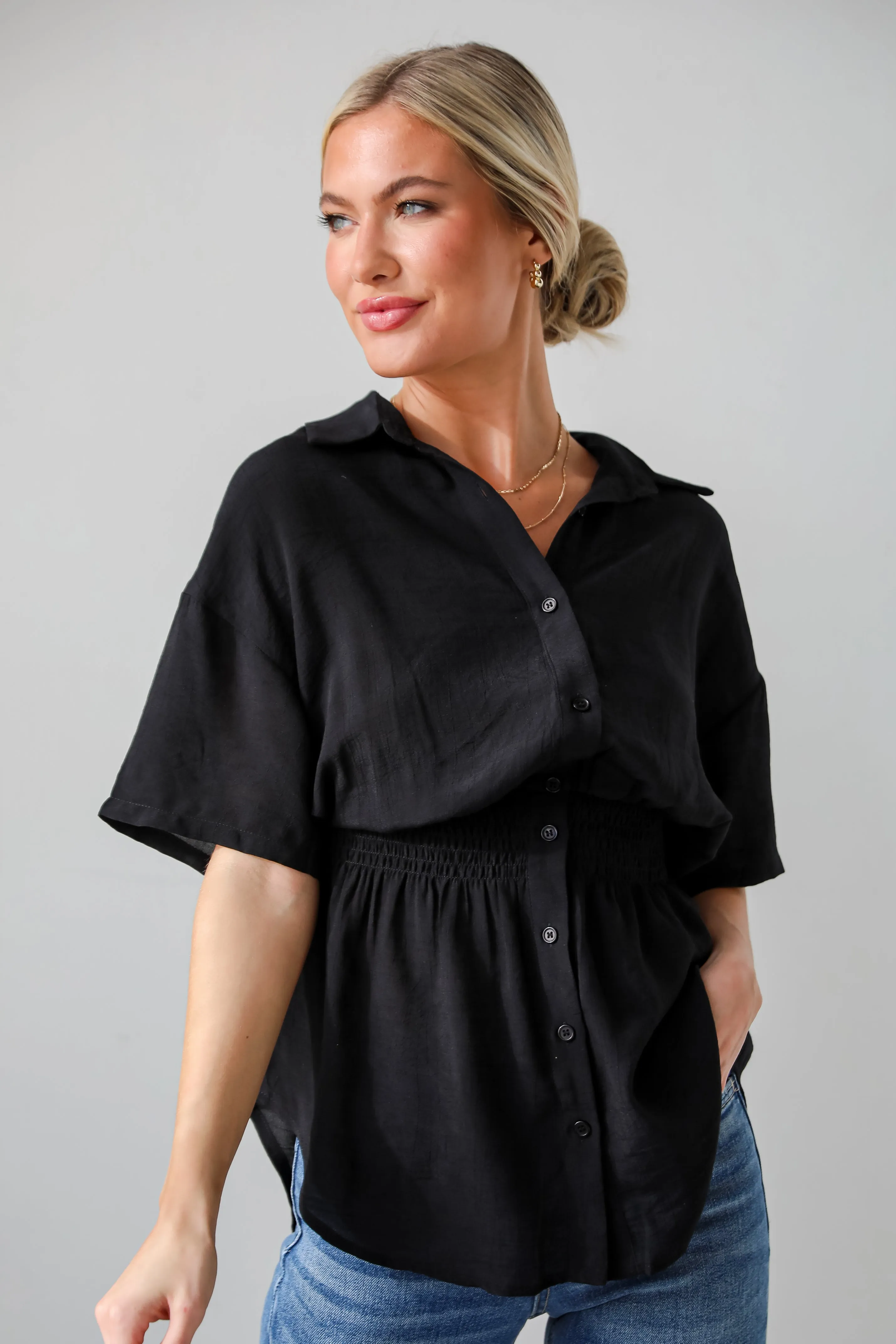 FINAL SALE - Dakota Peplum Blouse - DU DEAL