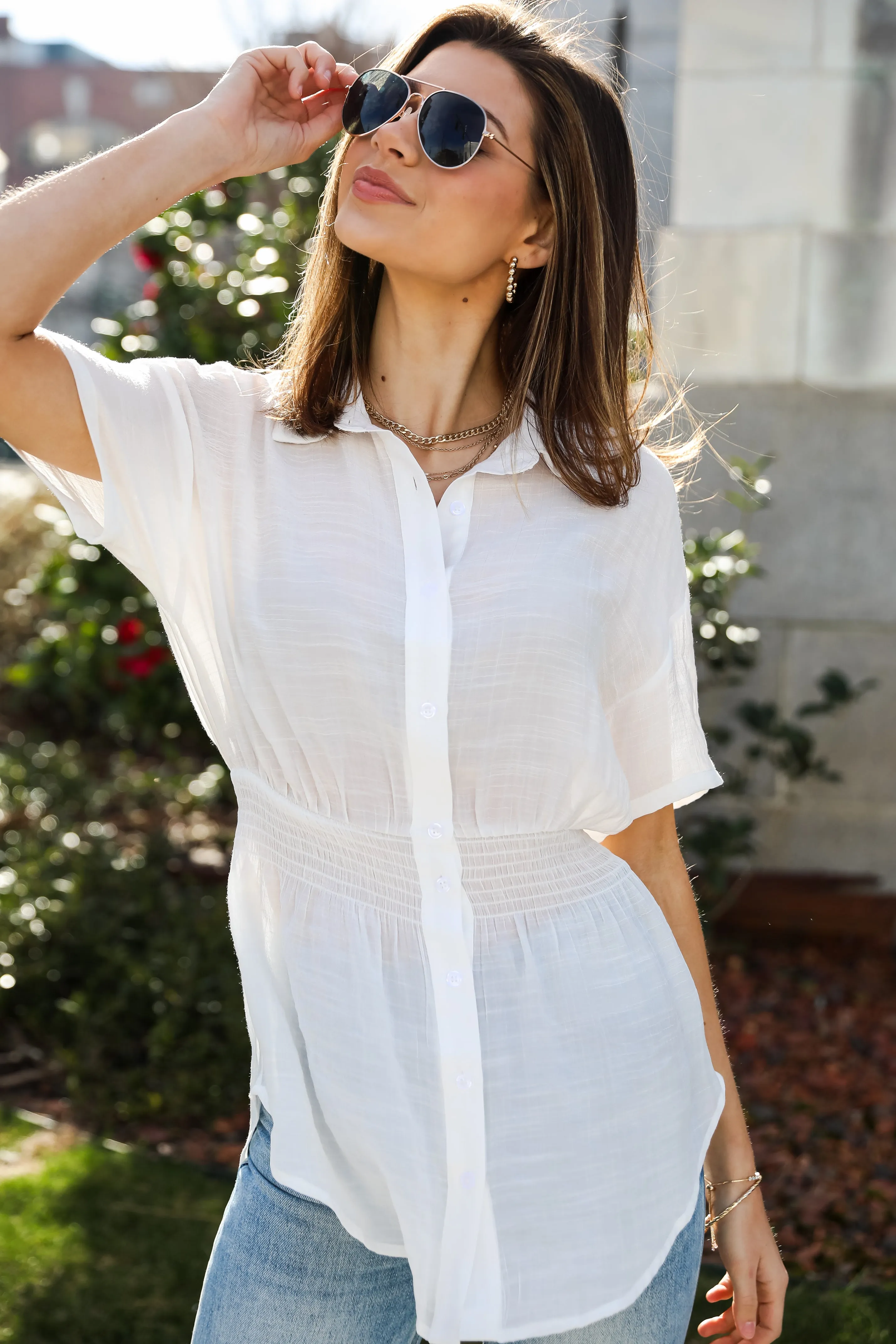 FINAL SALE - Dakota Peplum Blouse - DU DEAL