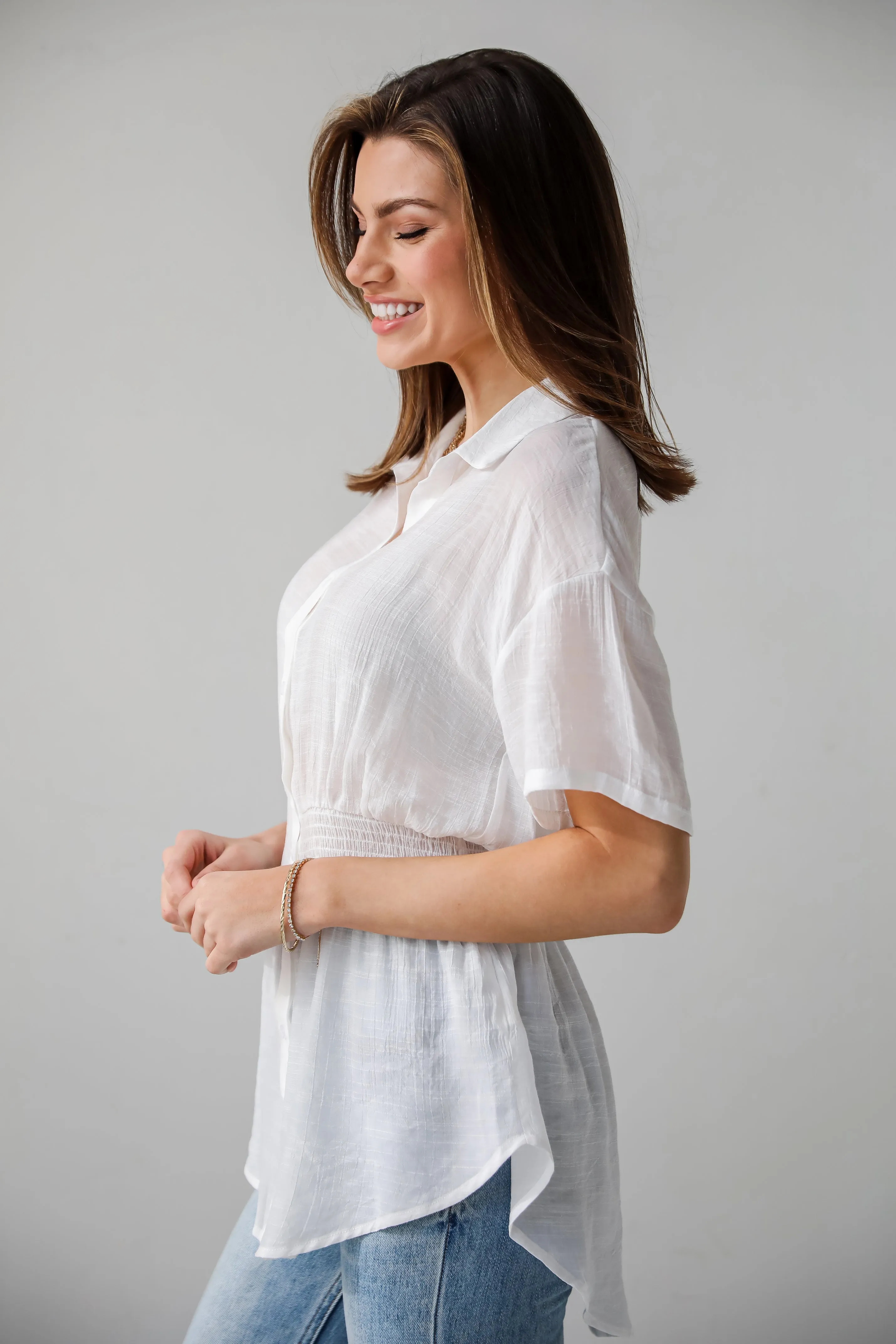 FINAL SALE - Dakota Peplum Blouse - DU DEAL