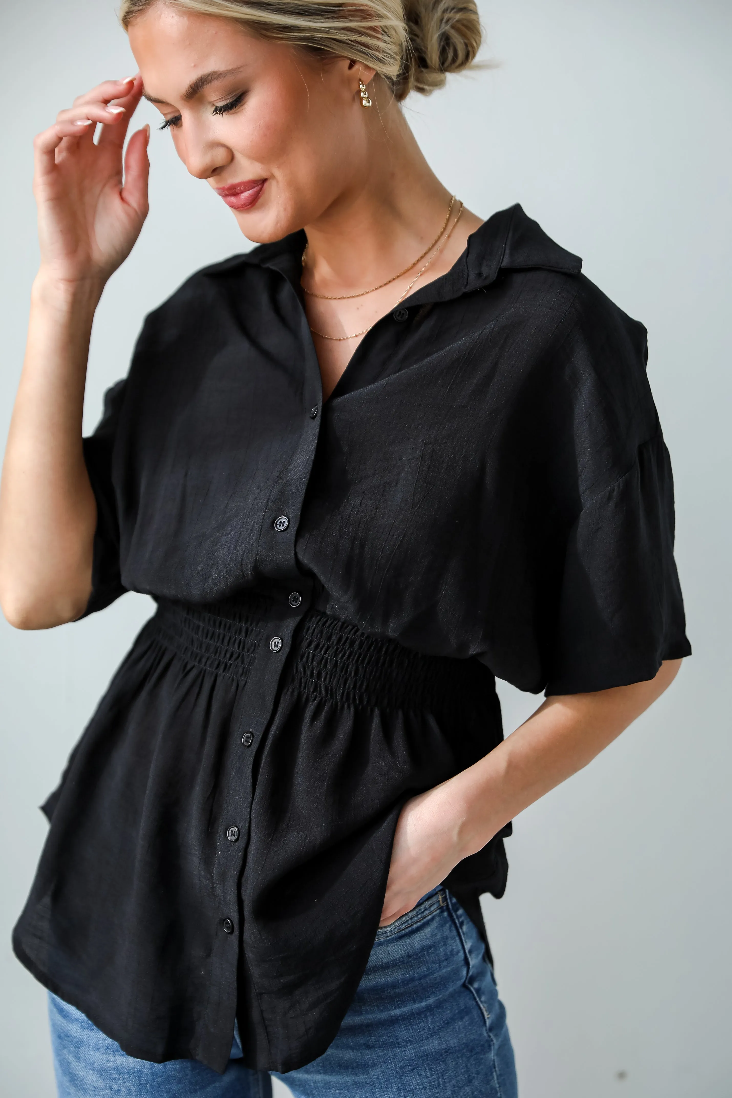 FINAL SALE - Dakota Peplum Blouse - DU DEAL